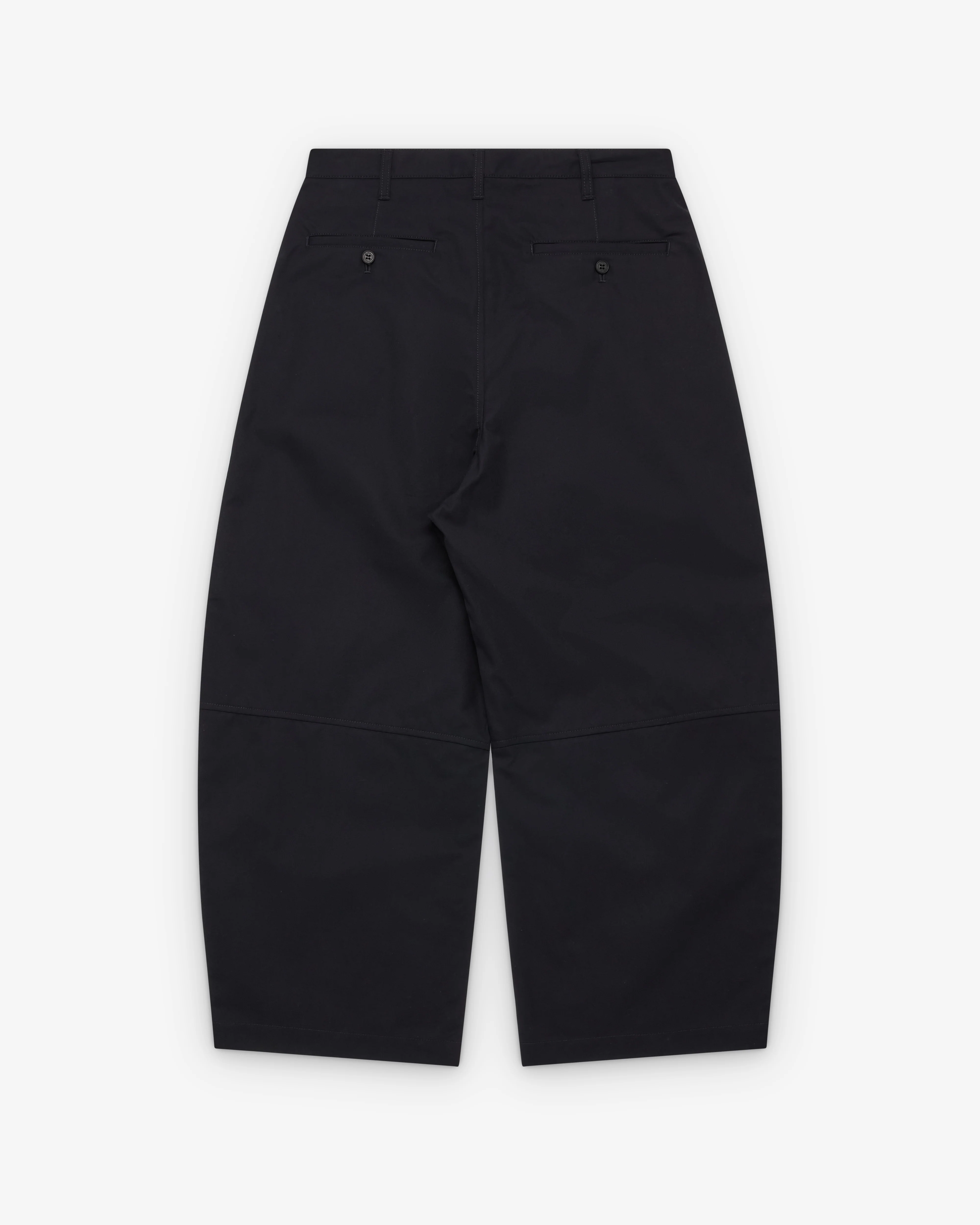 CDG Homme - Men's Pleated Barrel Leg Trousers - (Navy) - Image 2