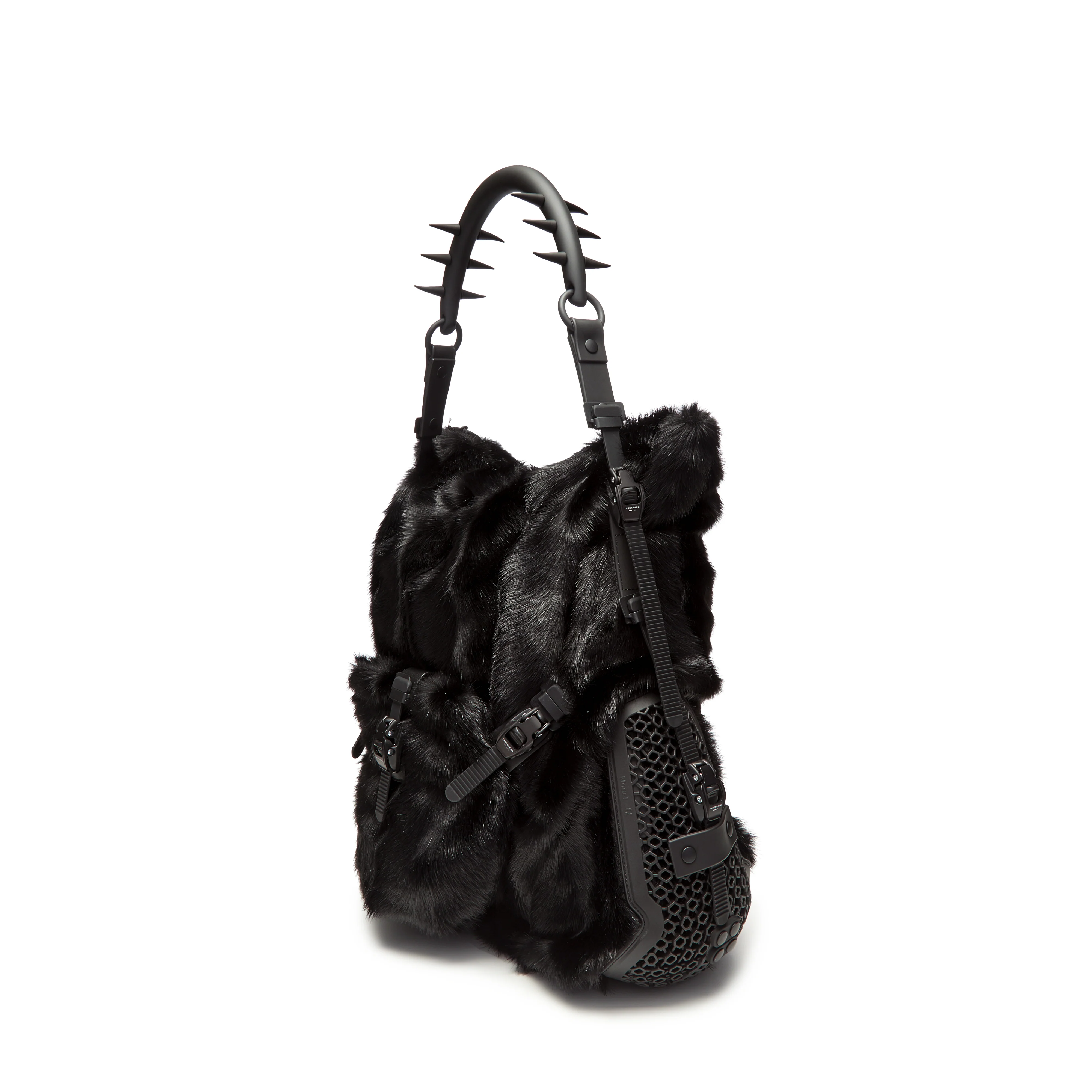Junya Watanabe - INNERRAUM Faux Fur Handbag - (Black) - Image 3