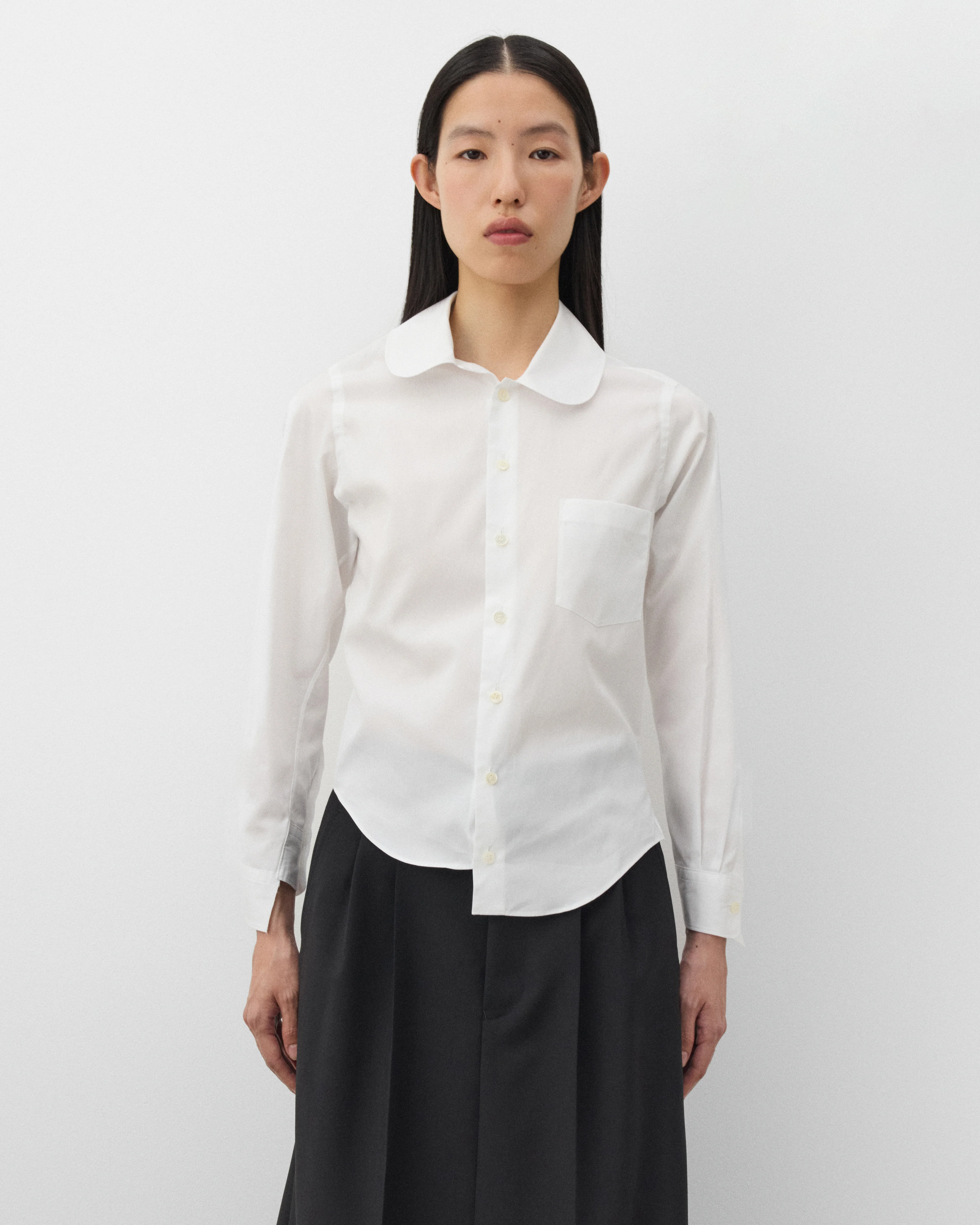 Junya Watanabe - Women's Peter Pan Collar Shirt - (White) - Image 3