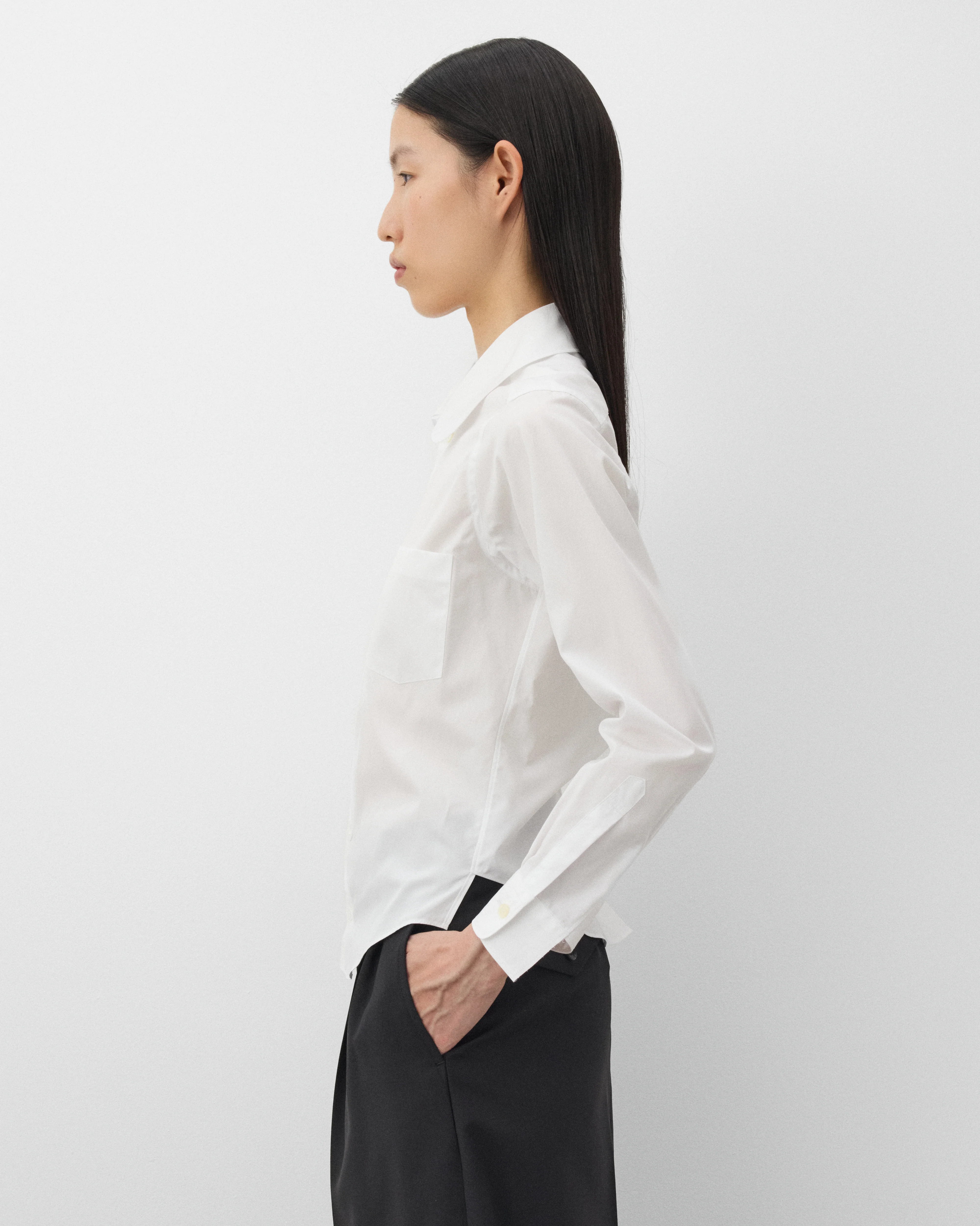 Junya Watanabe - Women's Peter Pan Collar Shirt - (White) - Image 4