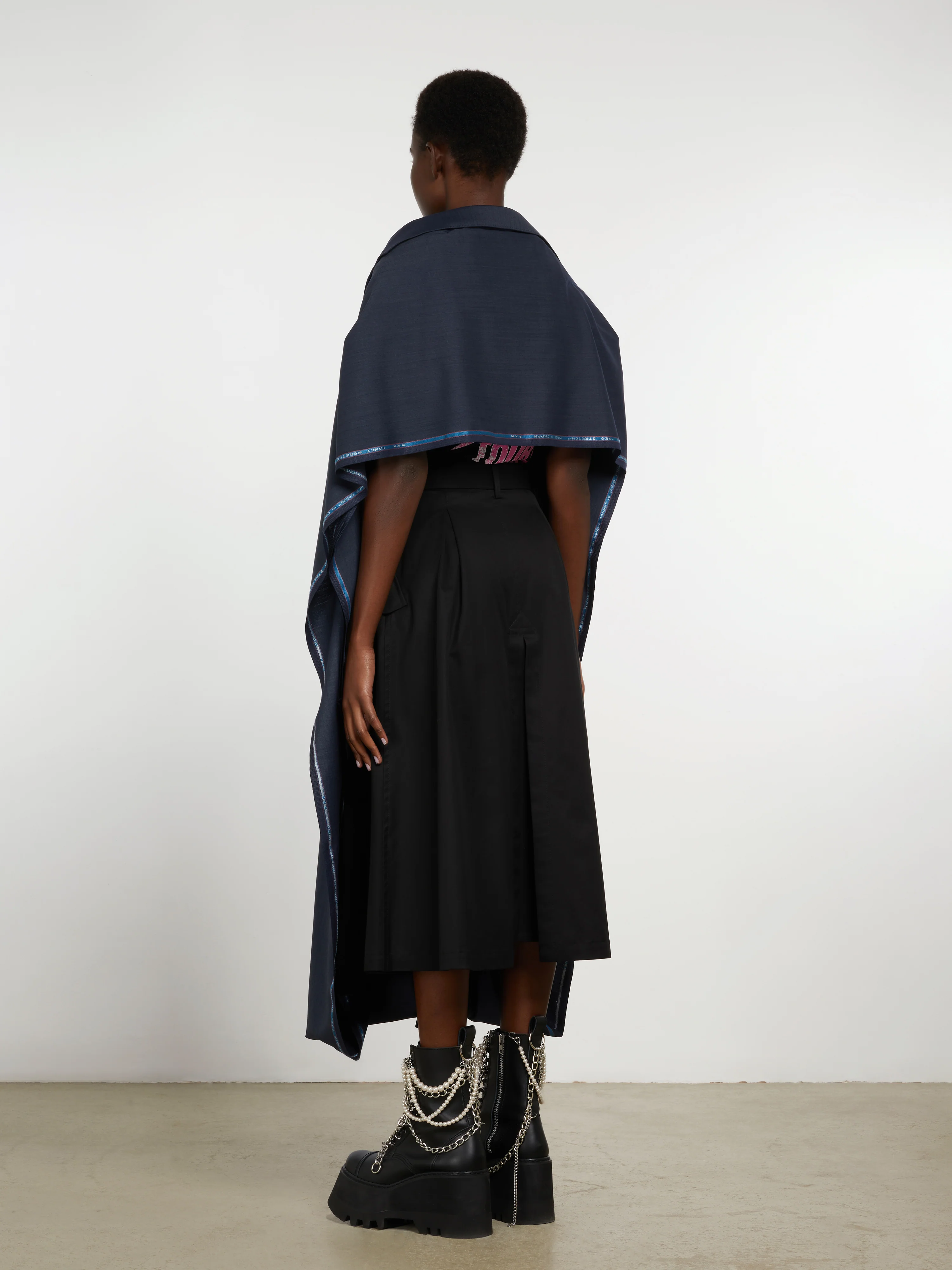 Junya Watanabe - Tropical Wool Long Jacket - (Blue) - Image 4