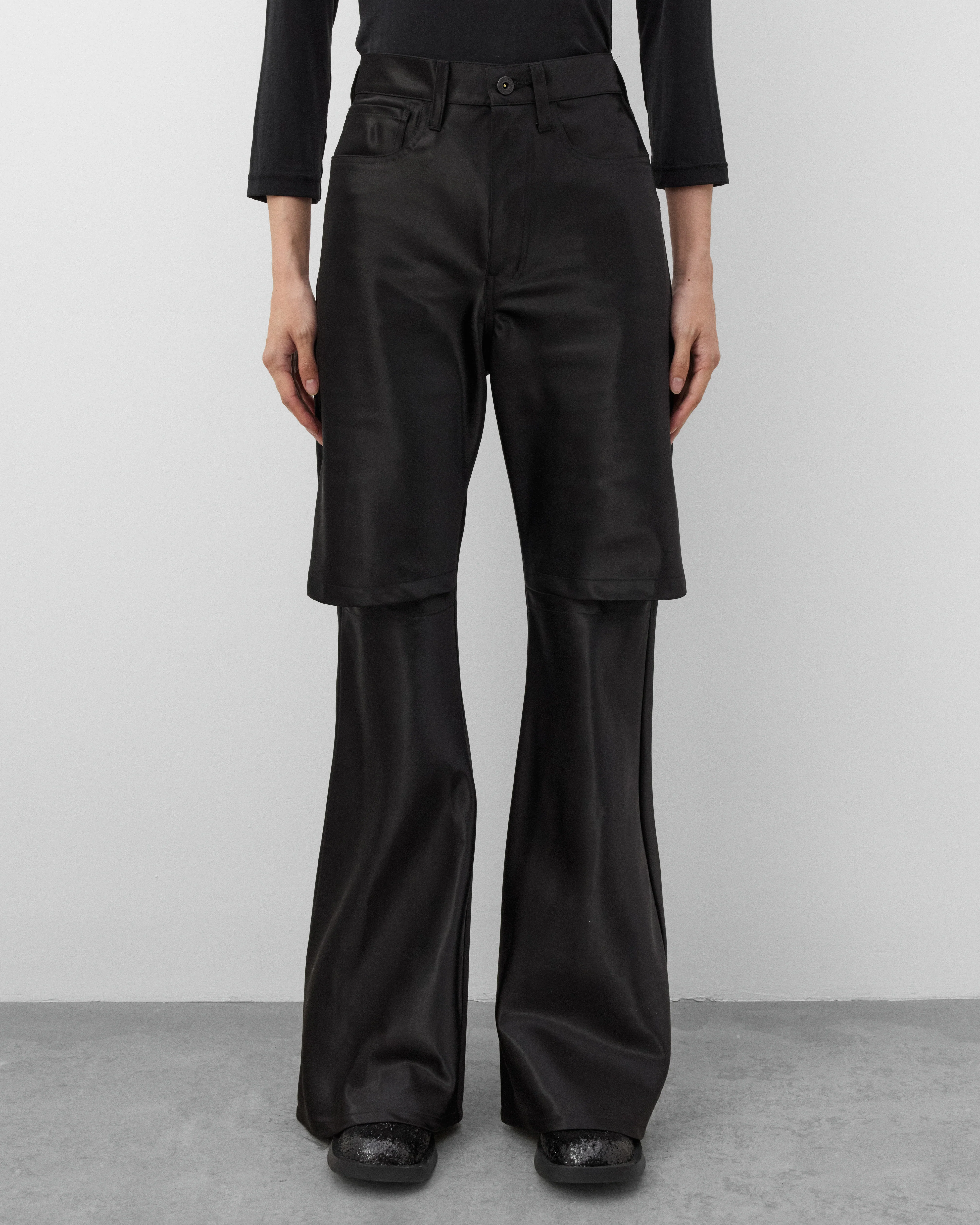 Junya Watanabe - Women's Cut Out Trousers - (Black) - Image 3