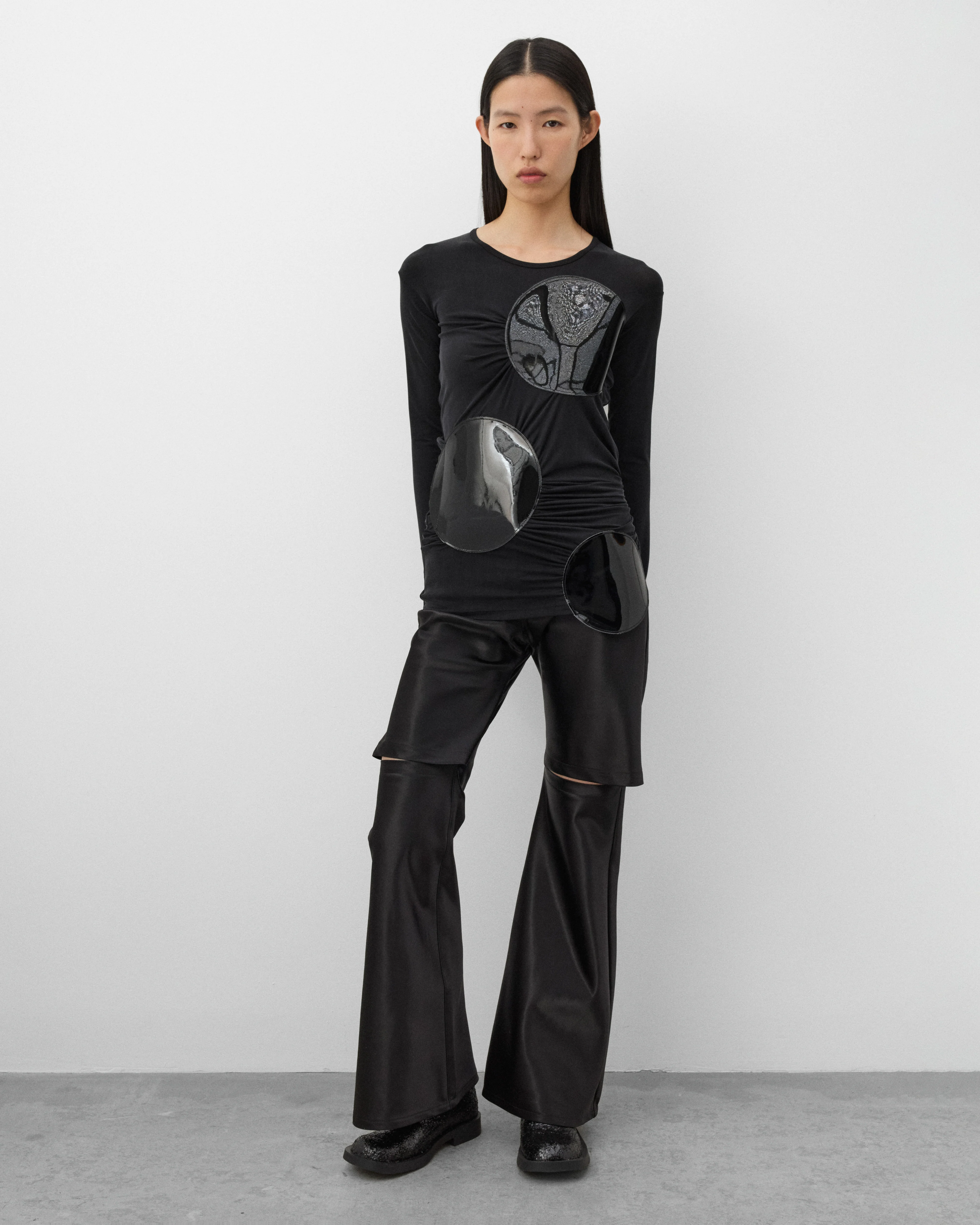 Junya Watanabe - Women's Cut Out Trousers - (Black) - Image 6