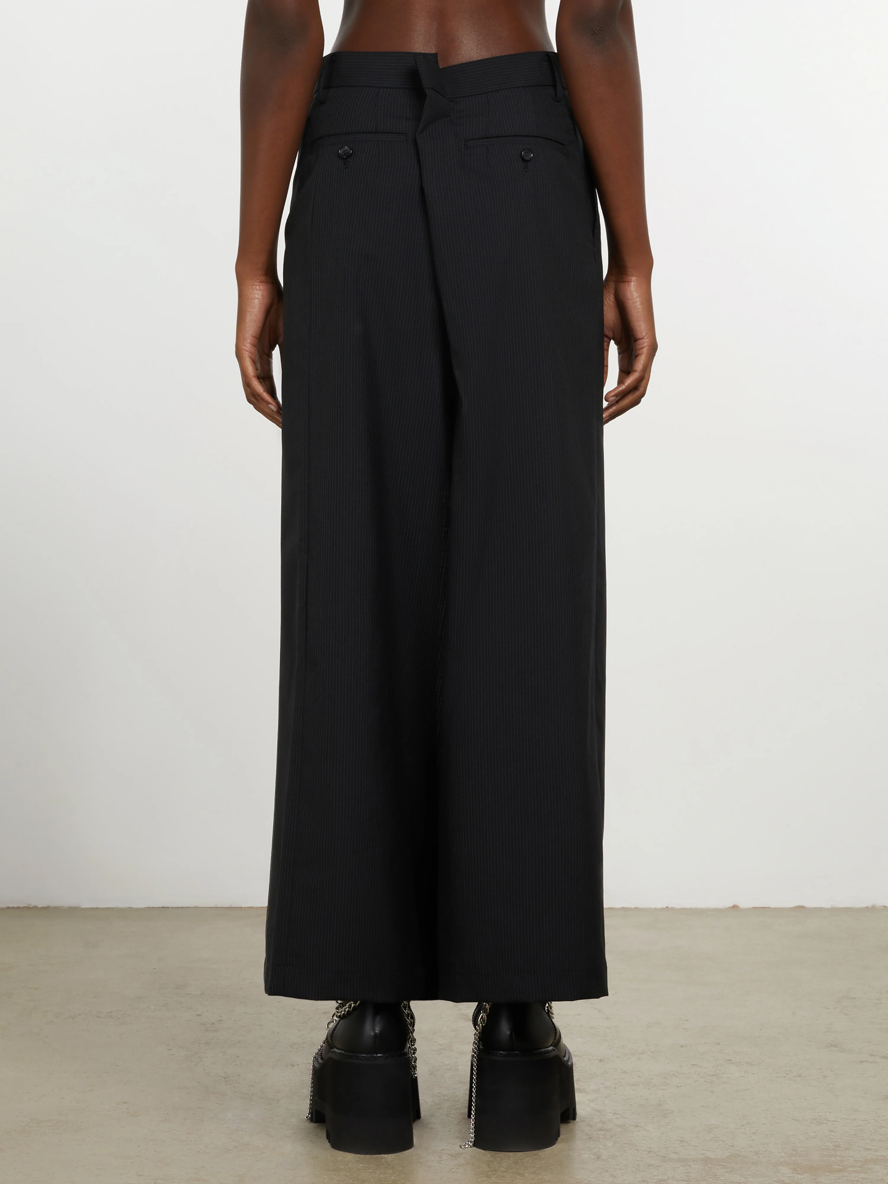 Junya Watanabe - Skirt Pants - (Black/White) - Image 4