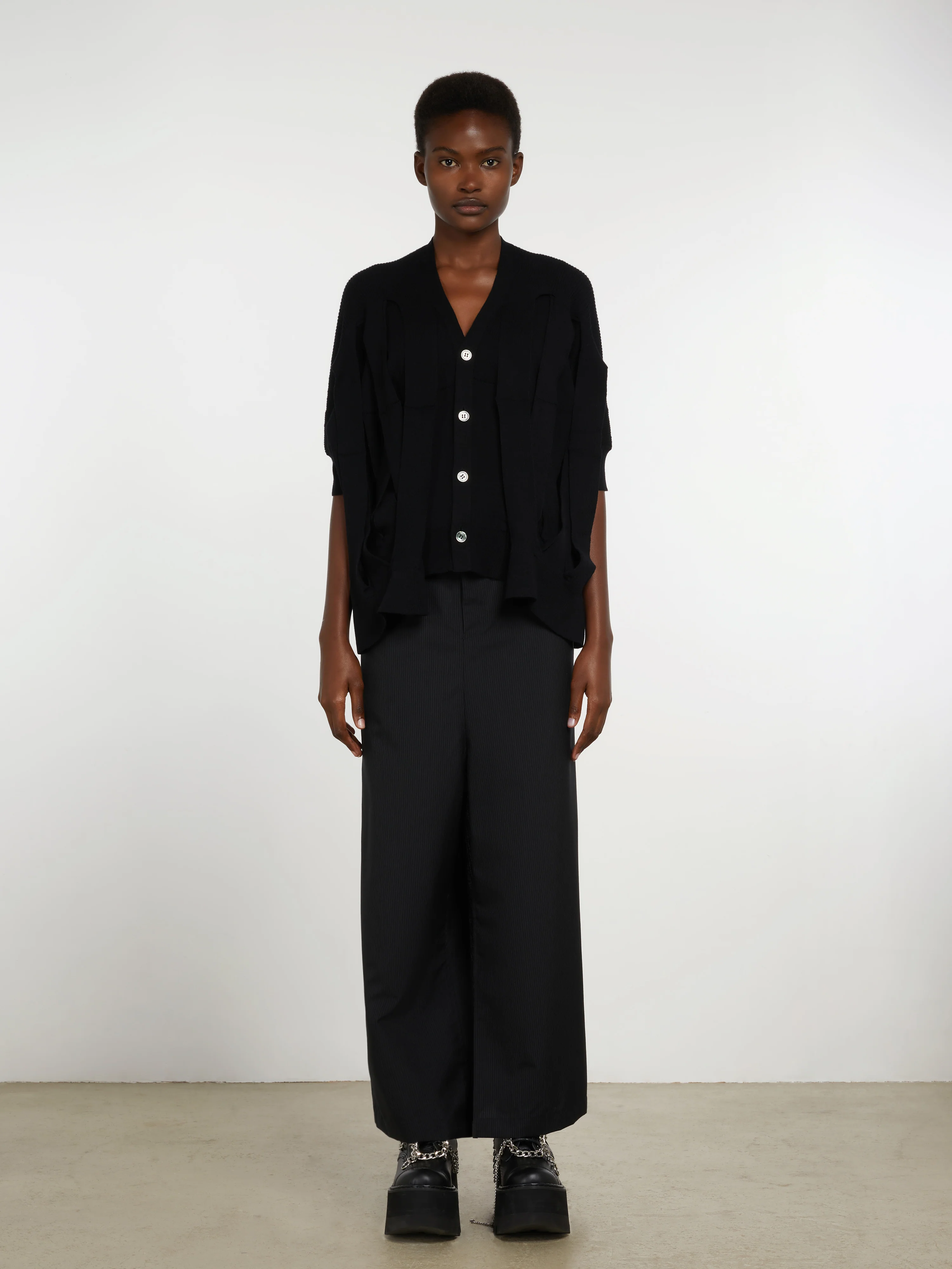 Junya Watanabe - Skirt Pants - (Black/White) - Image 5