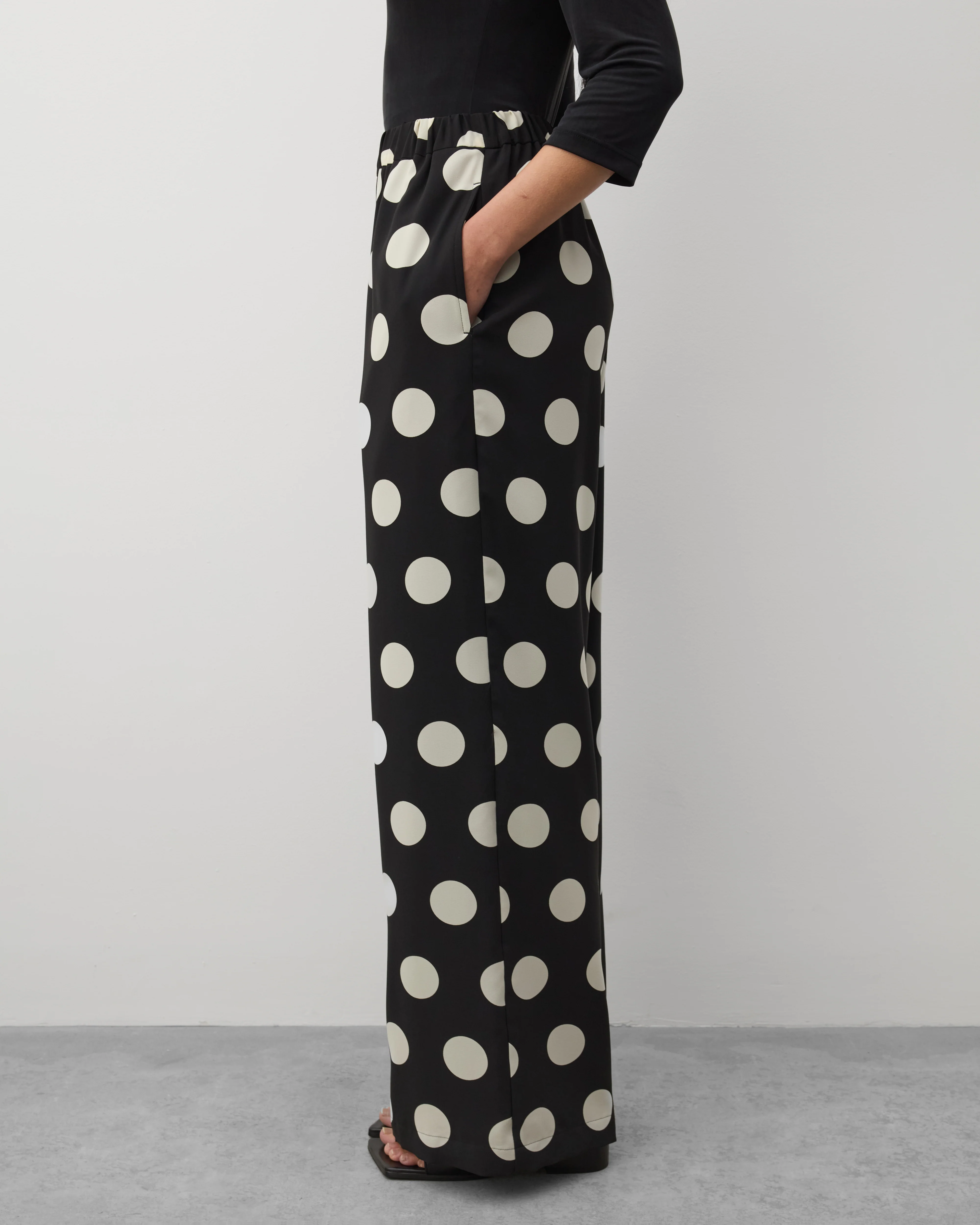Junya Watanabe - Women's Polka Dot Trousers - (Black/White) - Image 4
