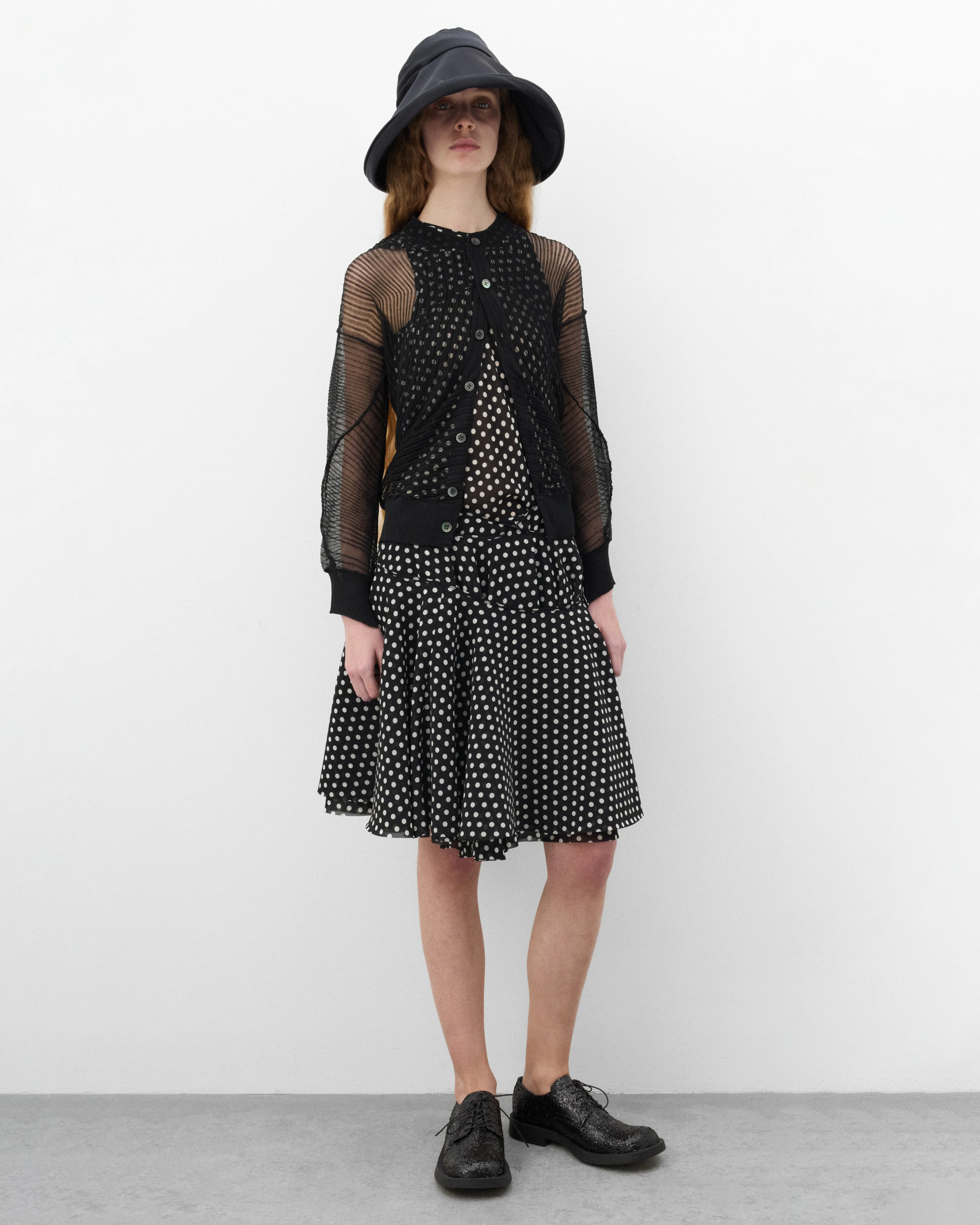 Junya Watanabe - Women's Mesh Cardigan - (Black) - Image 6