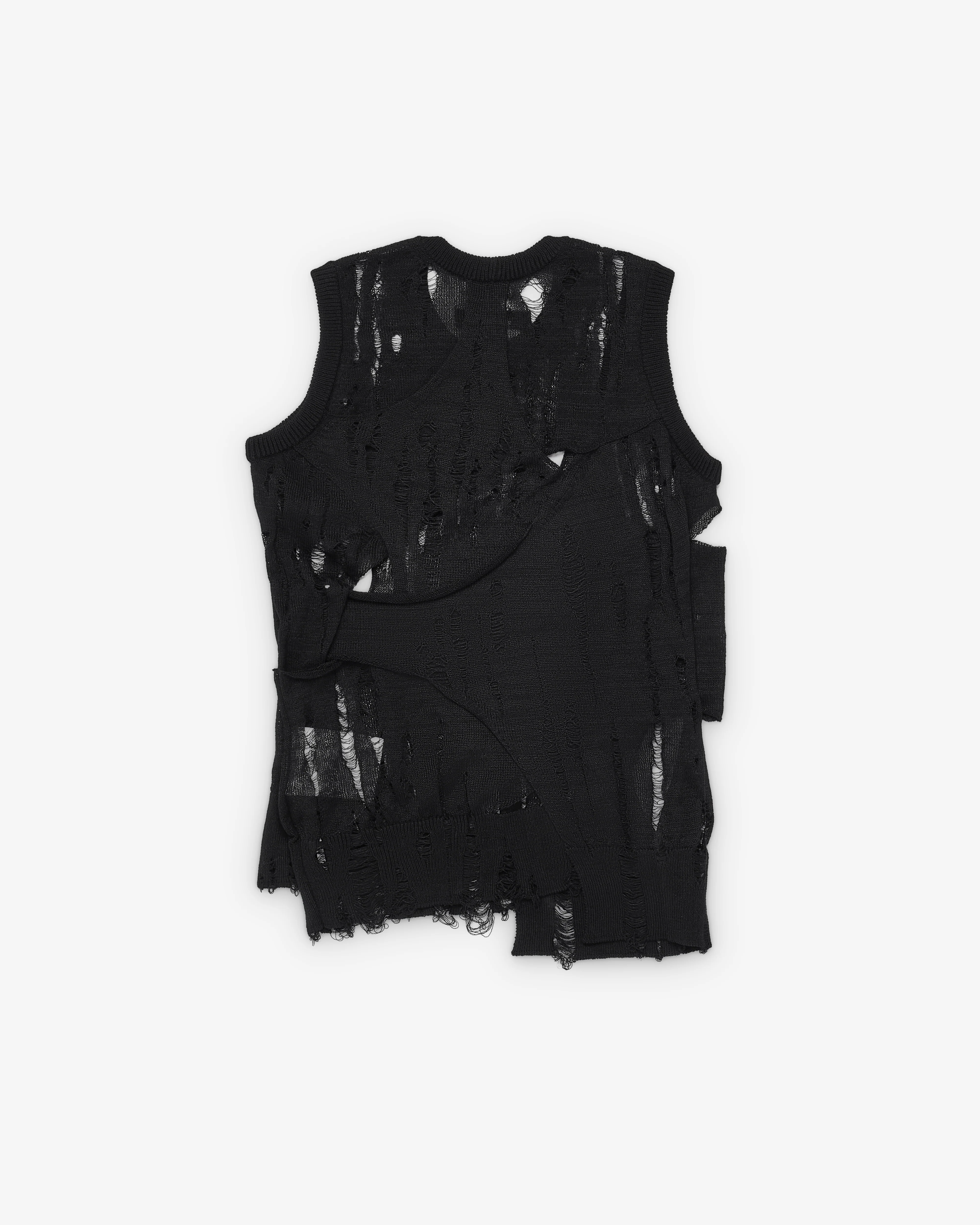 Junya Watanabe - Women's Distressed Vest - (Black) - Image 2