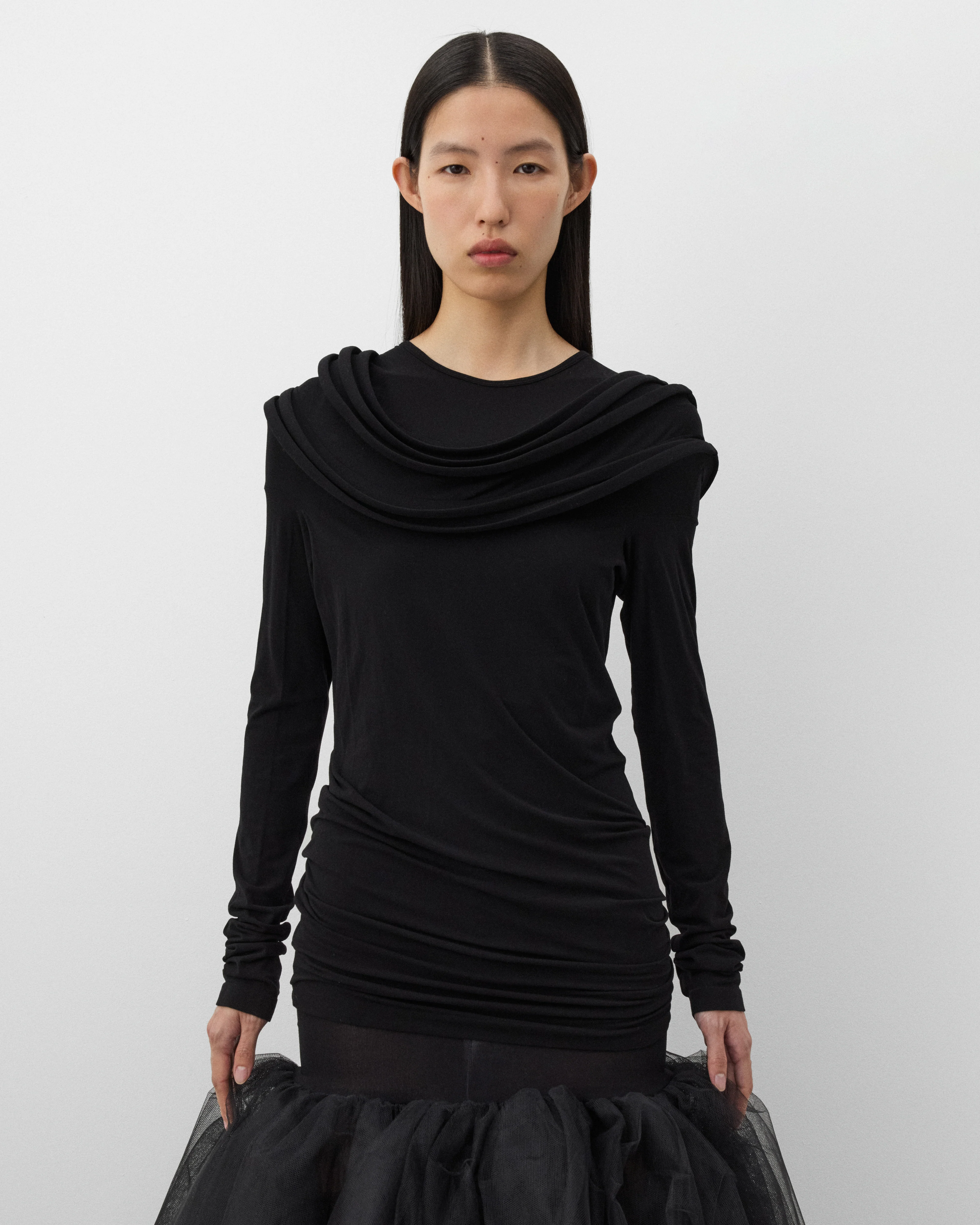 Junya Watanabe - Women's Disc Long Sleeve Top - (Black) - Image 3