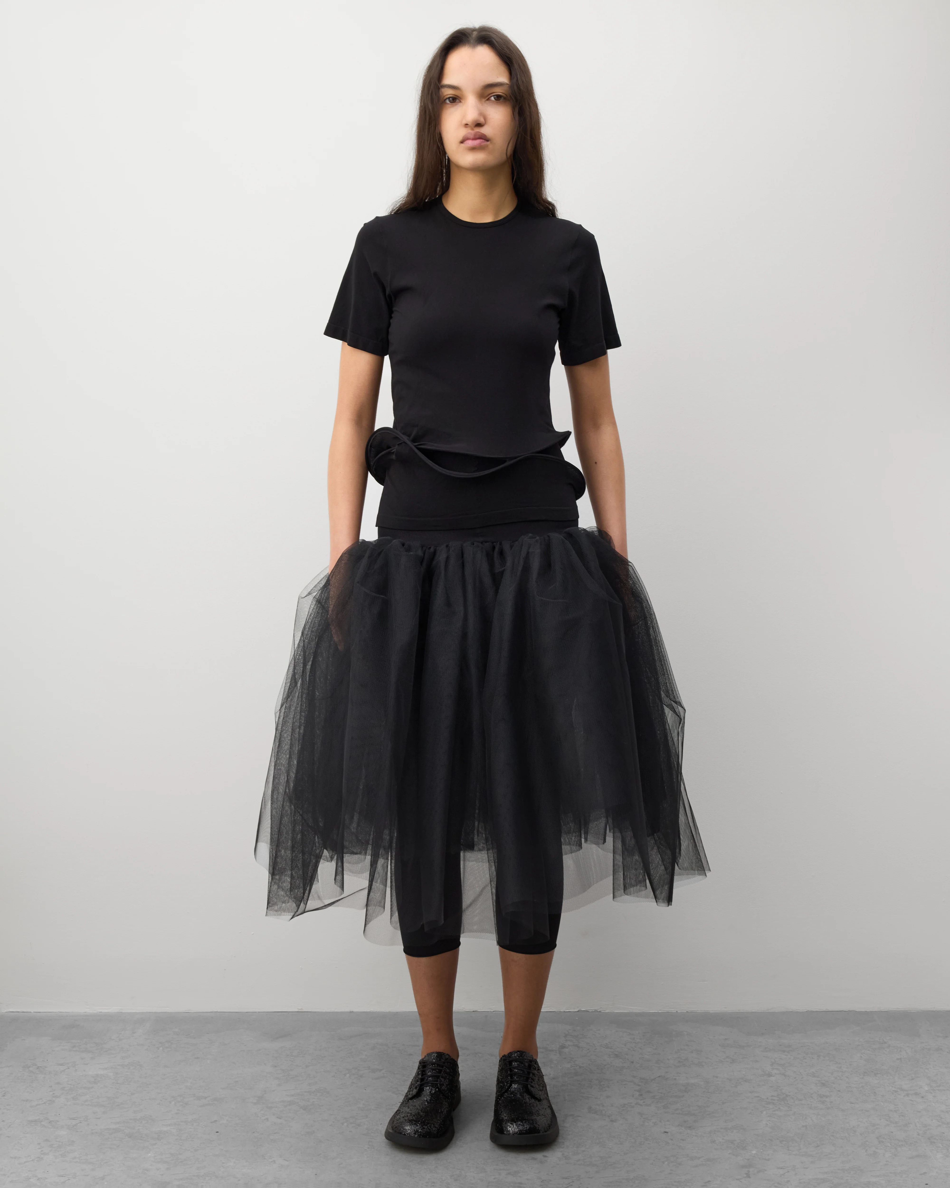 Junya Watanabe - Women's Wire Hem T-Shirt - (Black) - Image 6