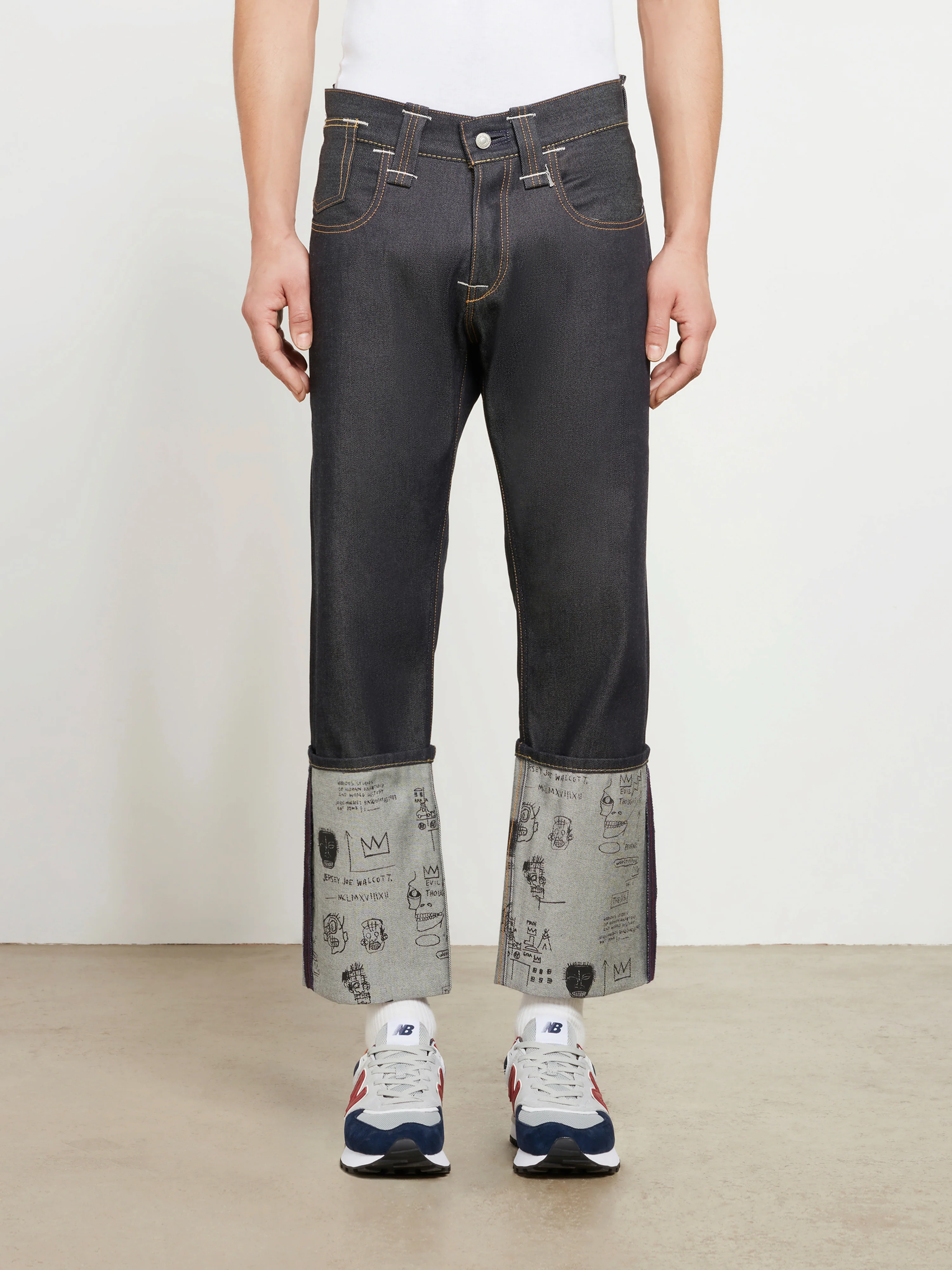 Junya Watanabe MAN - Levi’s x Jean-Michel Basquiat Selvedge Denim Jeans - (Indigo) - Image 2