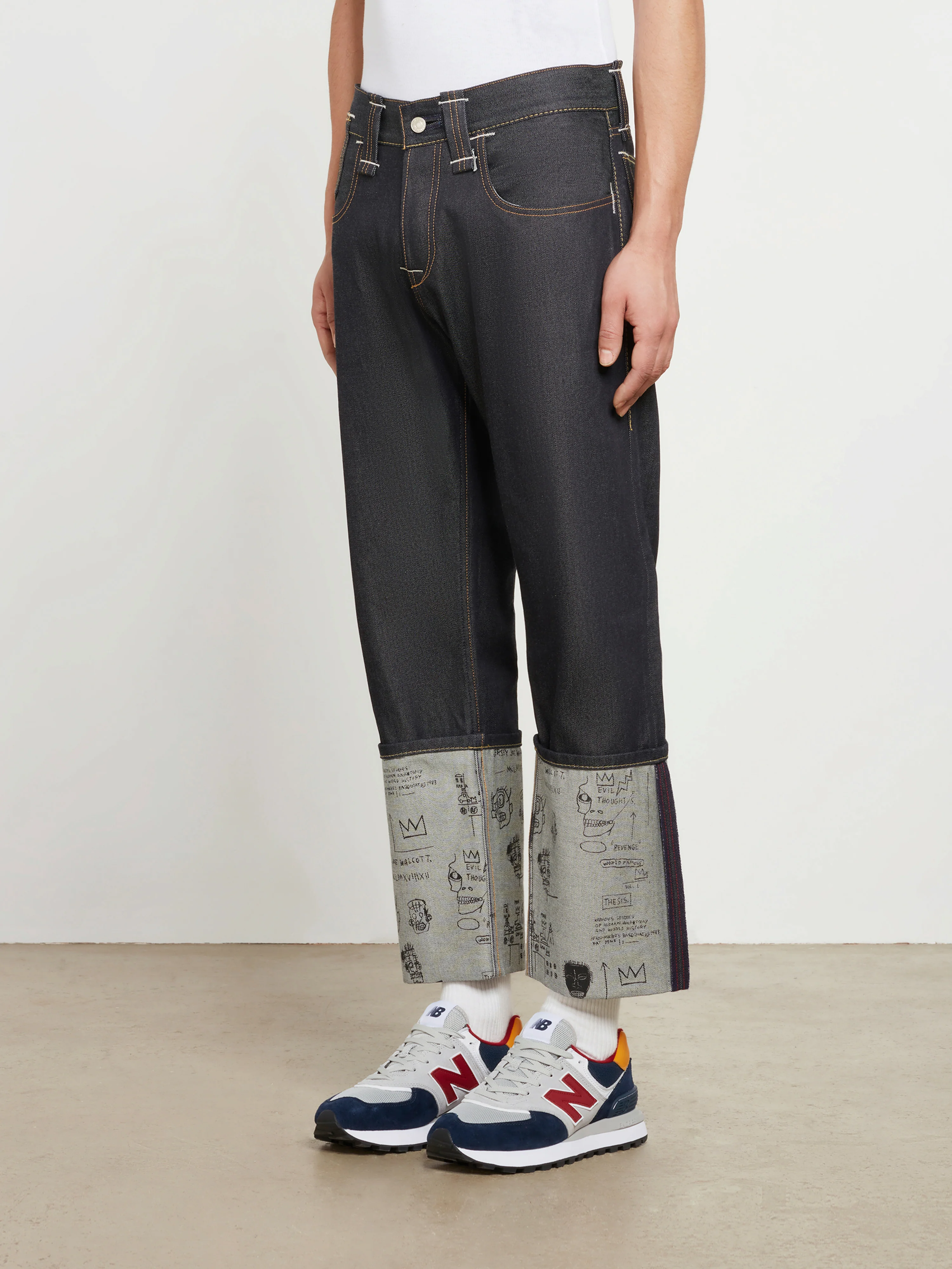 Junya Watanabe MAN - Levi’s x Jean-Michel Basquiat Selvedge Denim Jeans - (Indigo) - Image 3