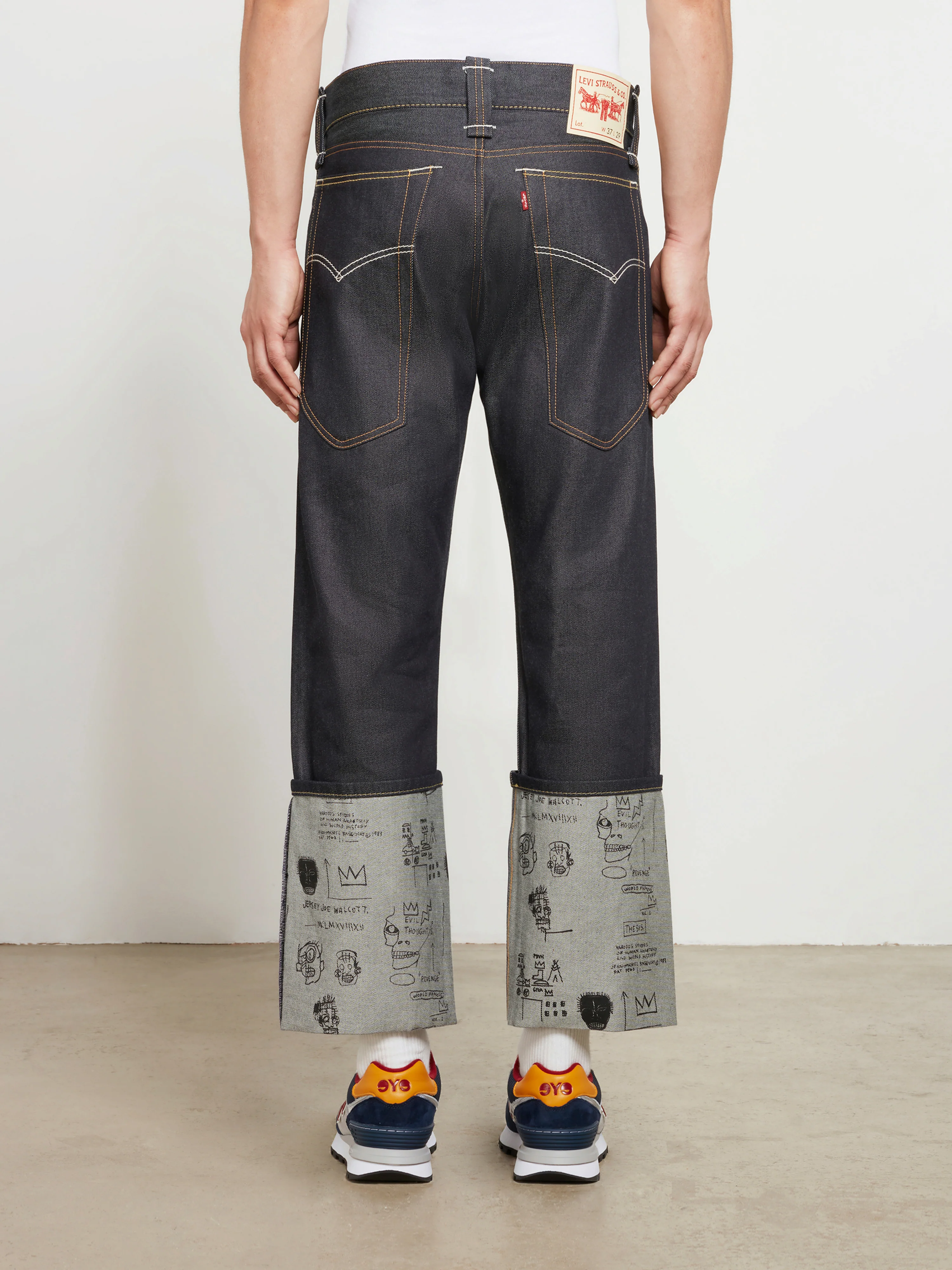 Junya Watanabe MAN - Levi’s x Jean-Michel Basquiat Selvedge Denim Jeans - (Indigo) - Image 4