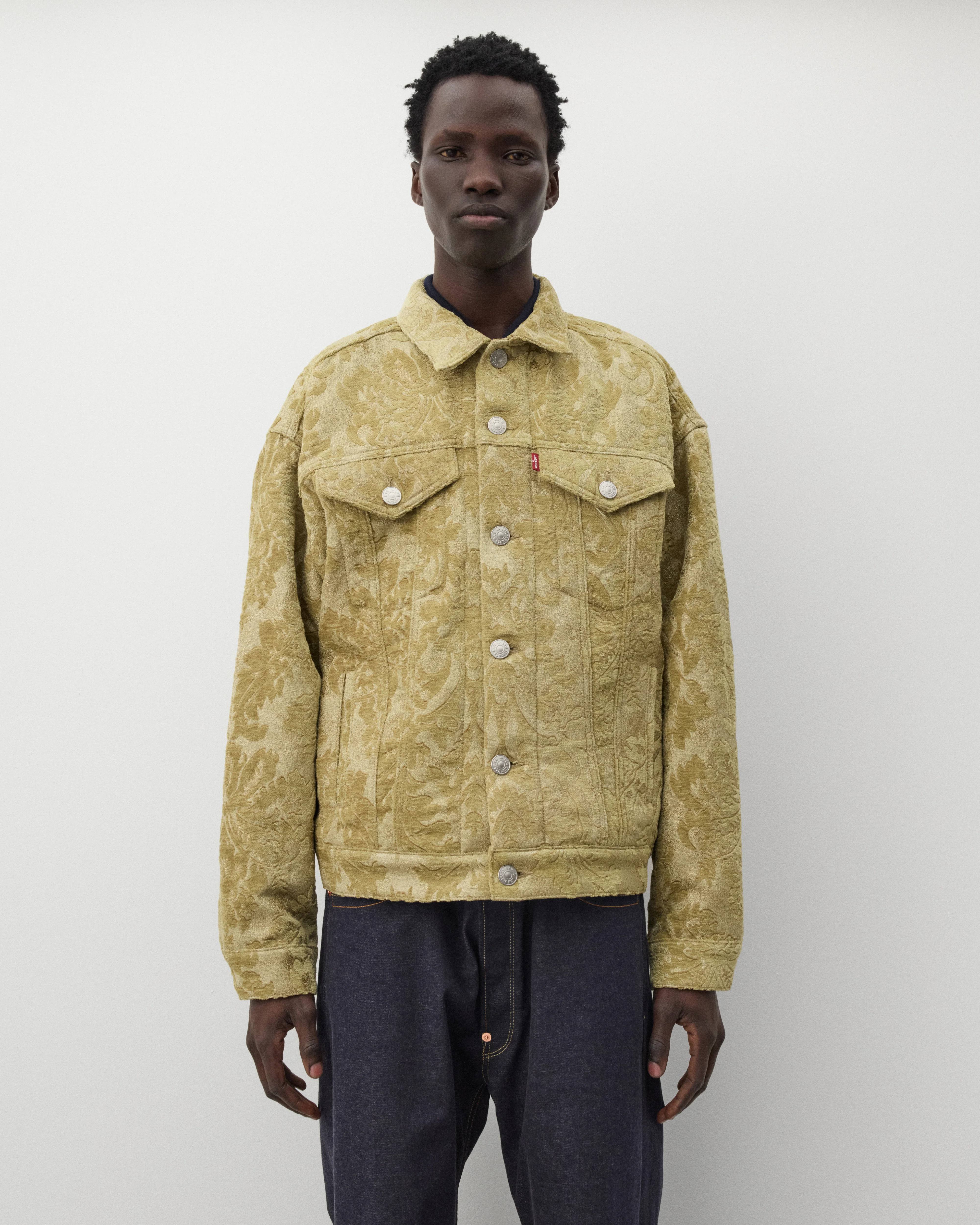 Junya Watanabe Man - Men's Levi's Jacquard Floral Jacket - (Beige) - Image 3