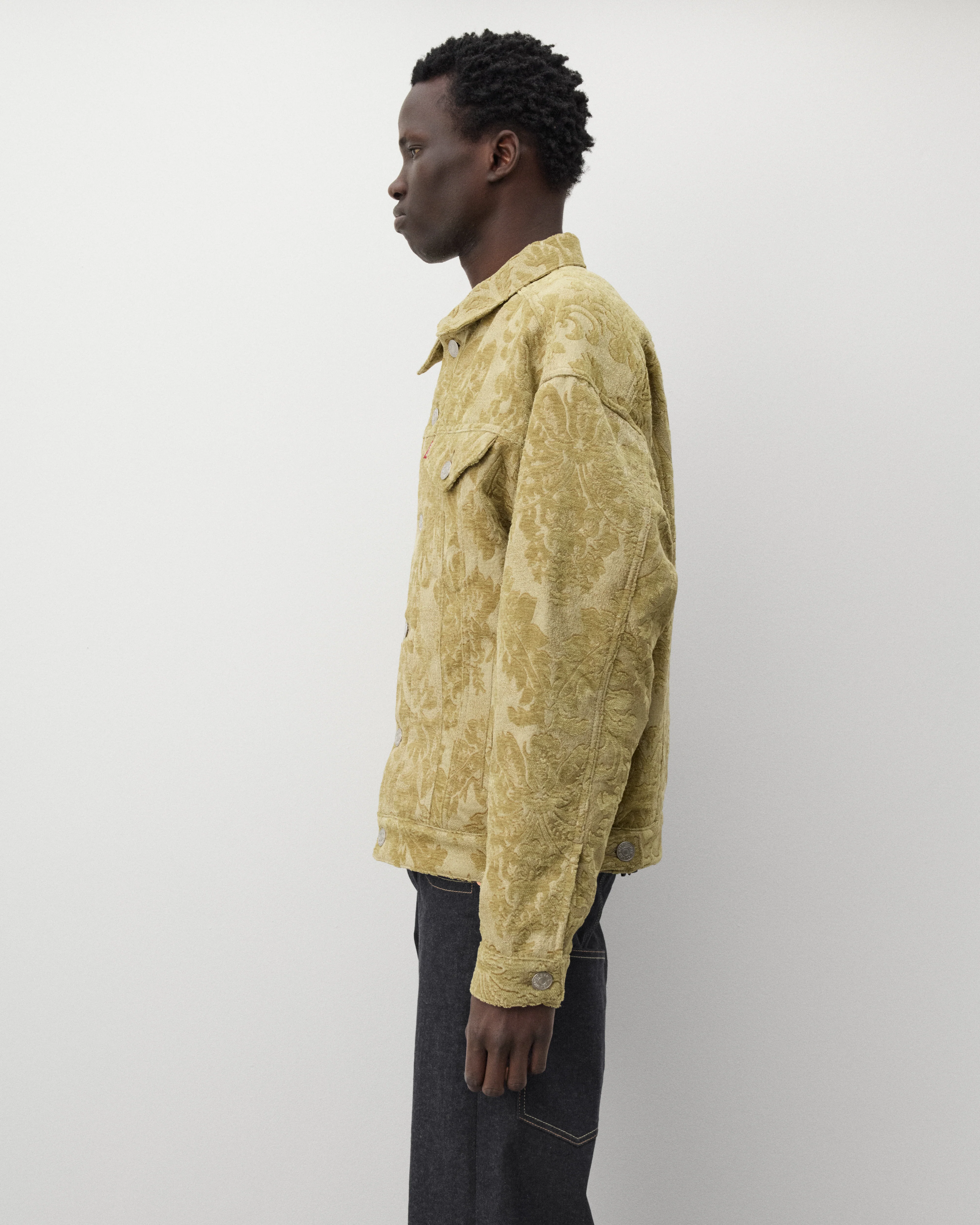 Junya Watanabe Man - Men's Levi's Jacquard Floral Jacket - (Beige) - Image 4
