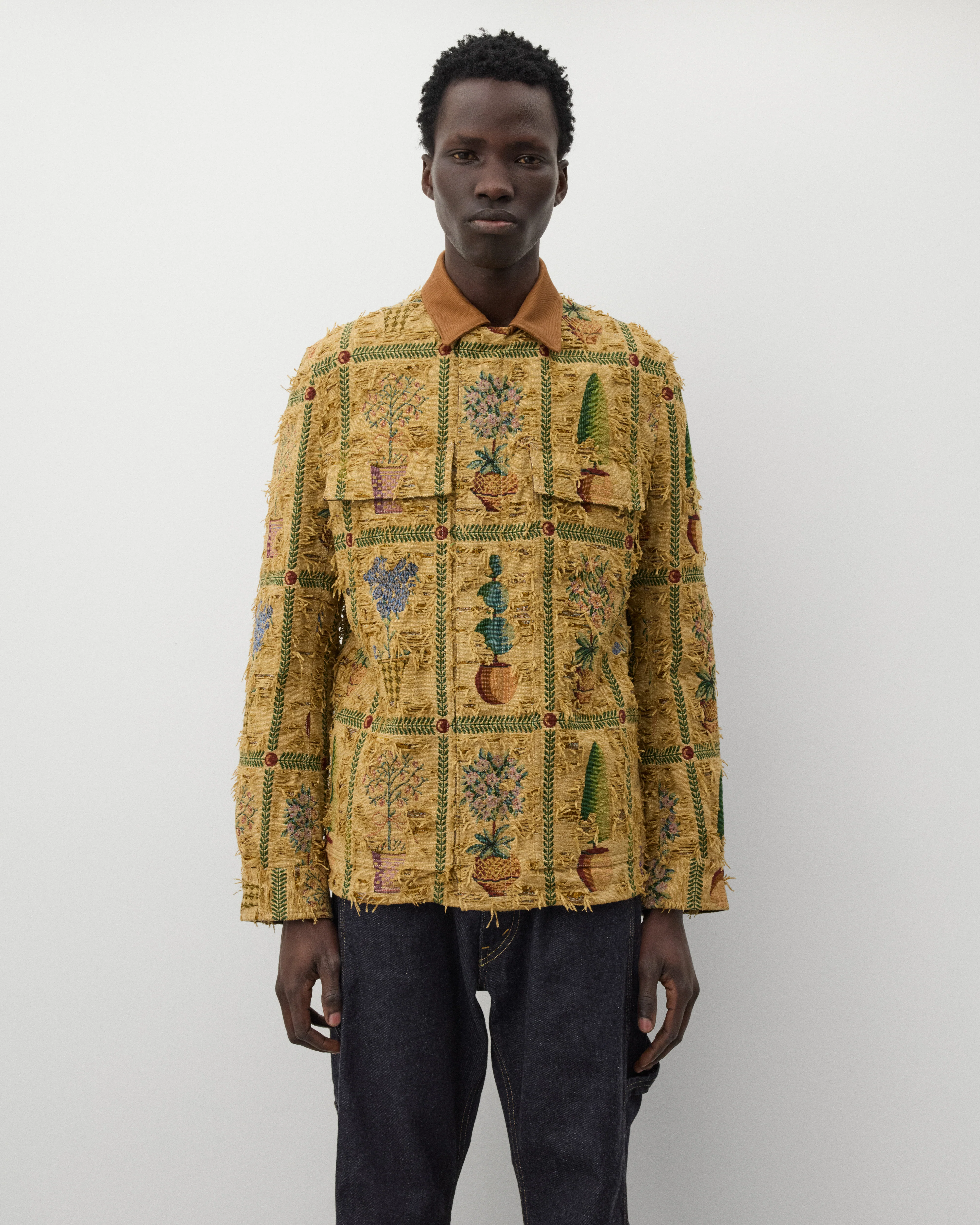 Junya Watanabe Man - Men's Plant Pot Tapestry Jacket - (Brown) - Image 3