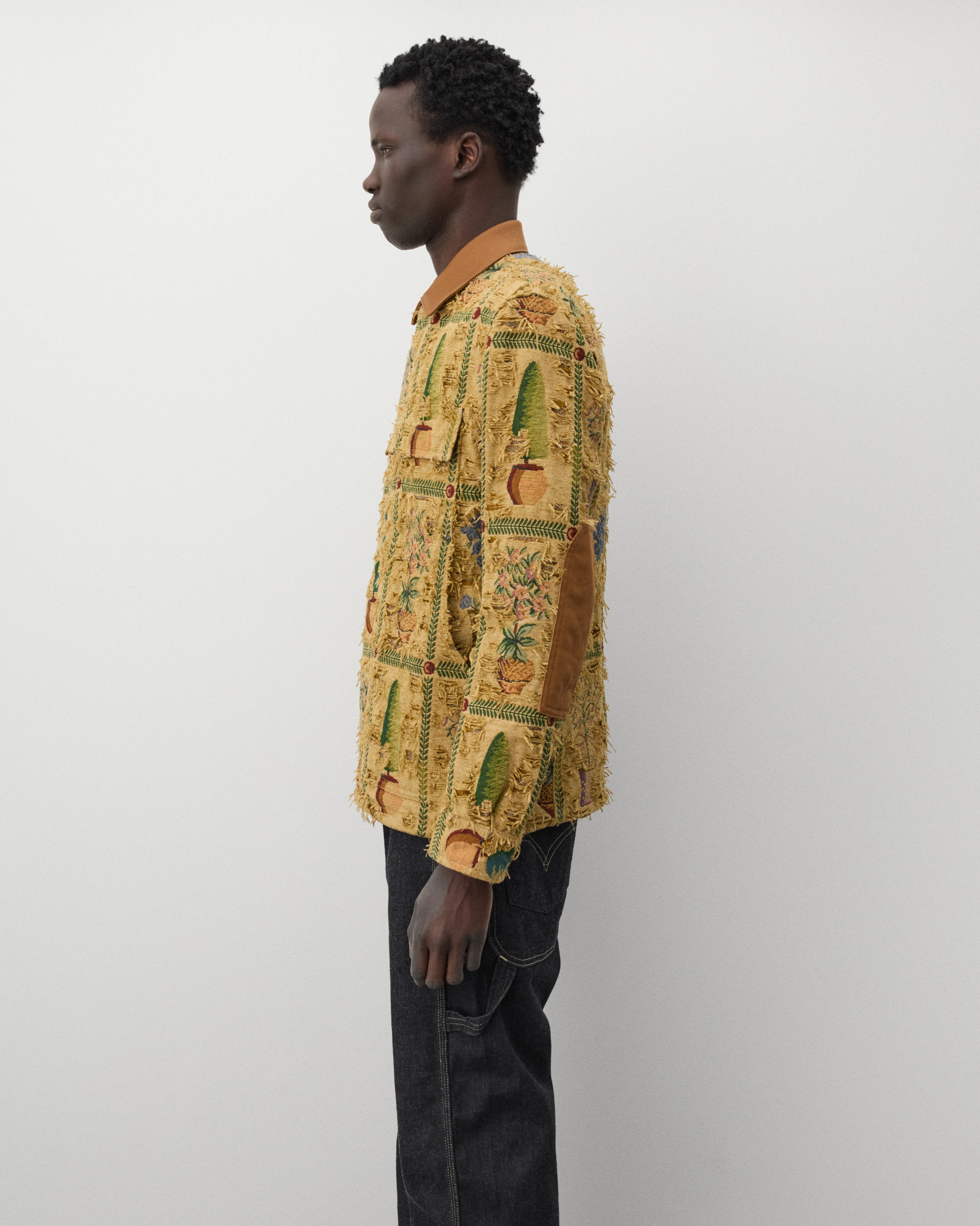 Junya Watanabe Man - Men's Plant Pot Tapestry Jacket - (Brown) - Image 4