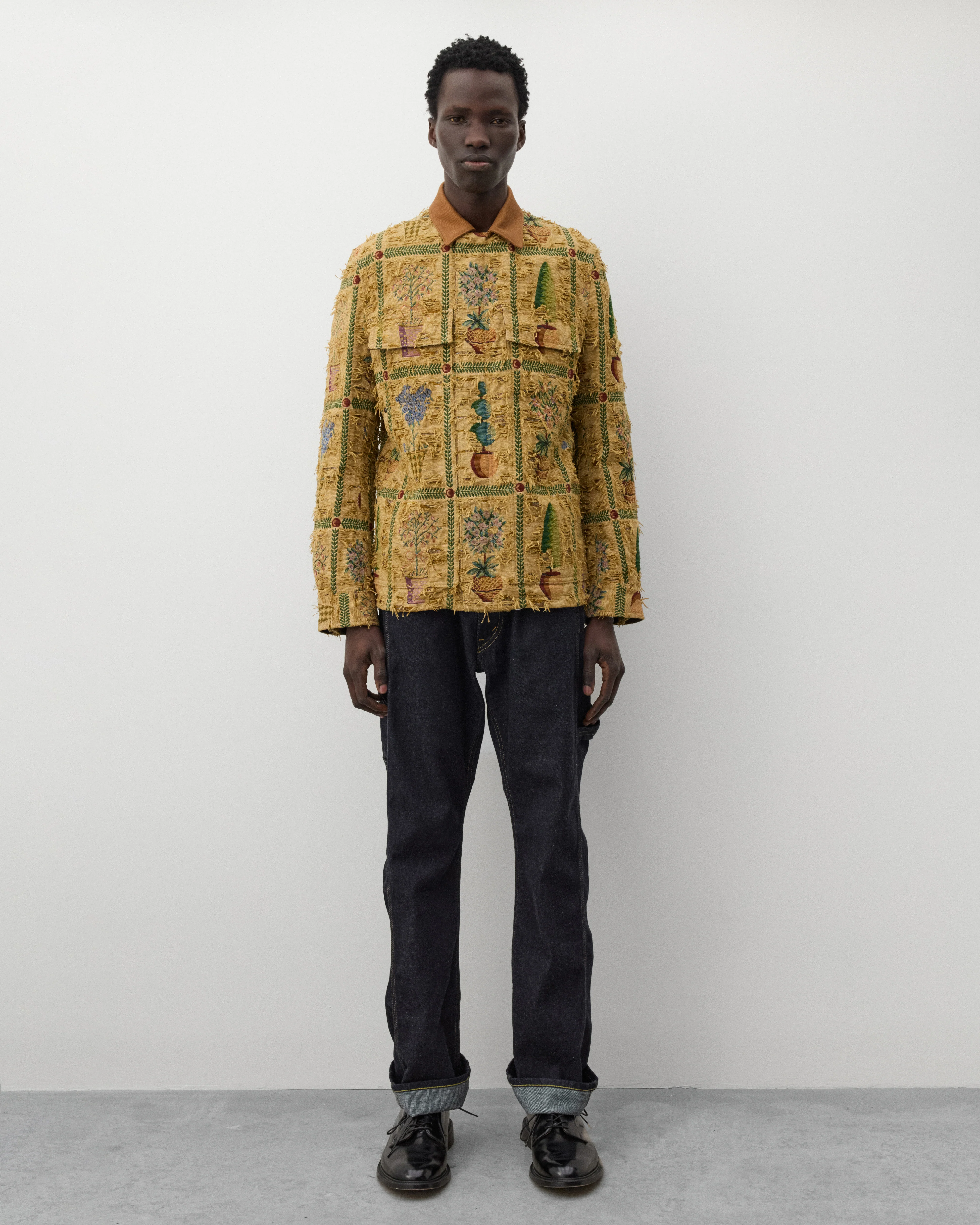 Junya Watanabe Man - Men's Plant Pot Tapestry Jacket - (Brown) - Image 6