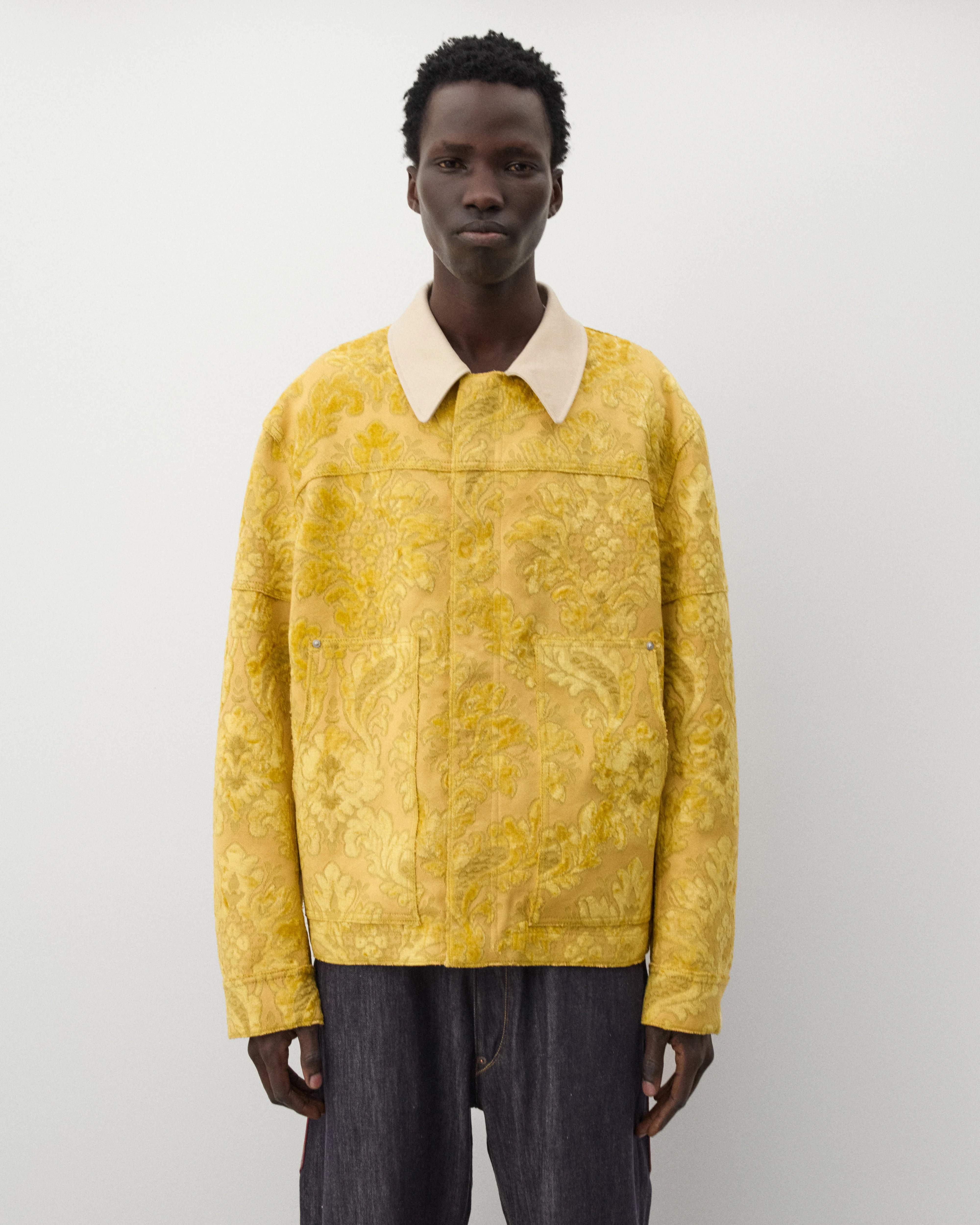 Junya Watanabe Man - Men's Floral Pattern Jacket - (Yellow) - Image 3