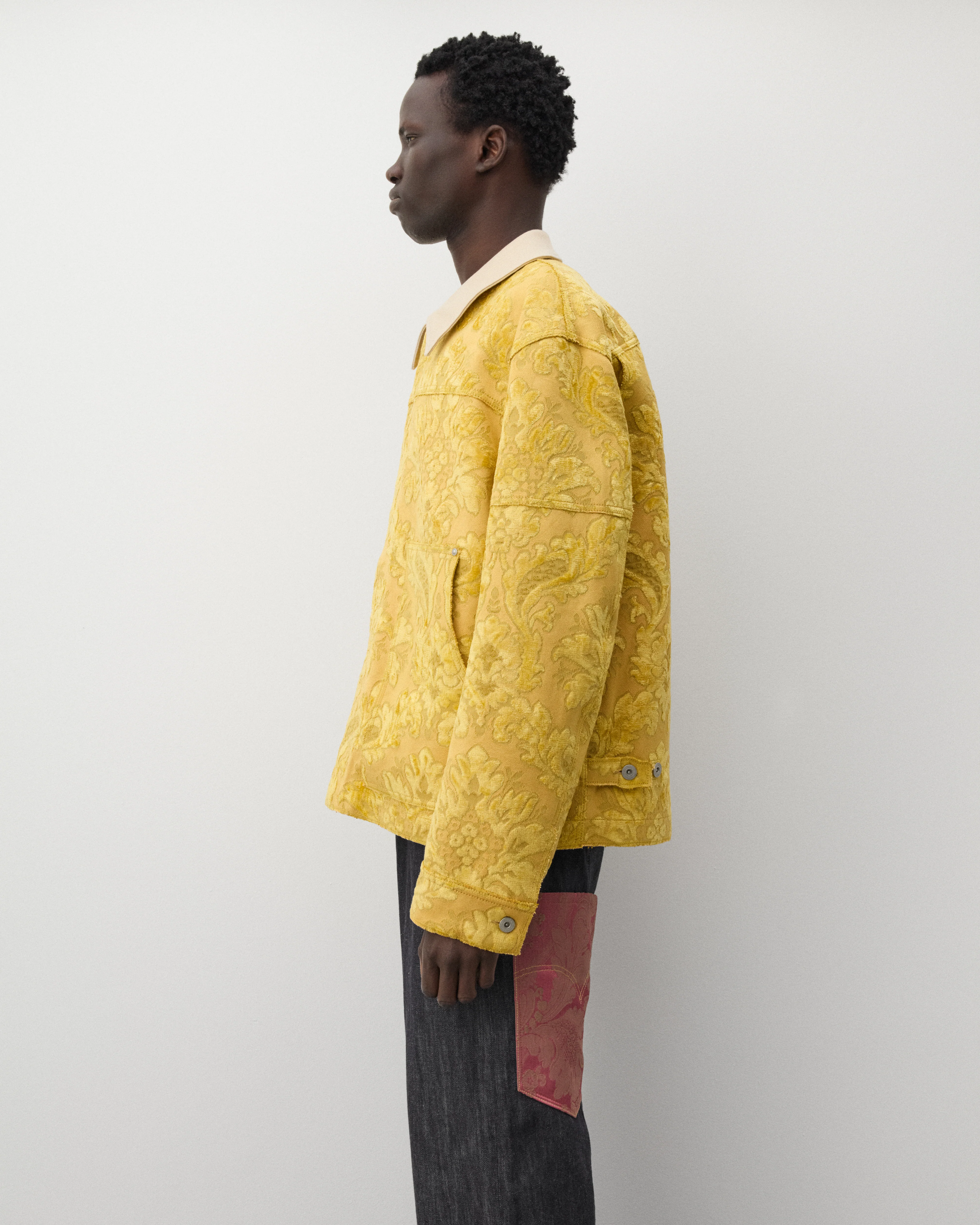 Junya Watanabe Man - Men's Floral Pattern Jacket - (Yellow) - Image 4