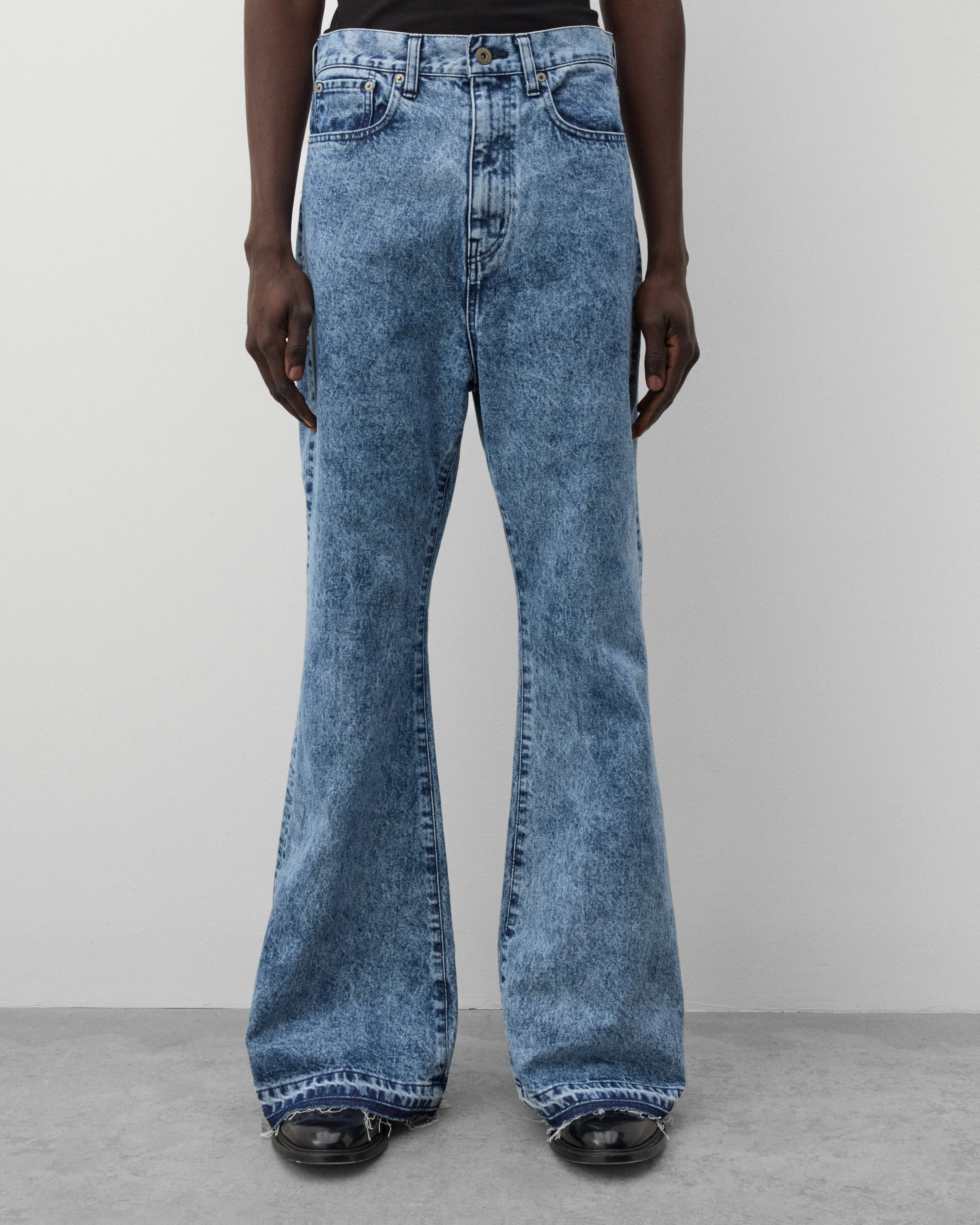 Junya Watanabe Man - Men's Flared Bootcut Jeans - (Indigo) - Image 3