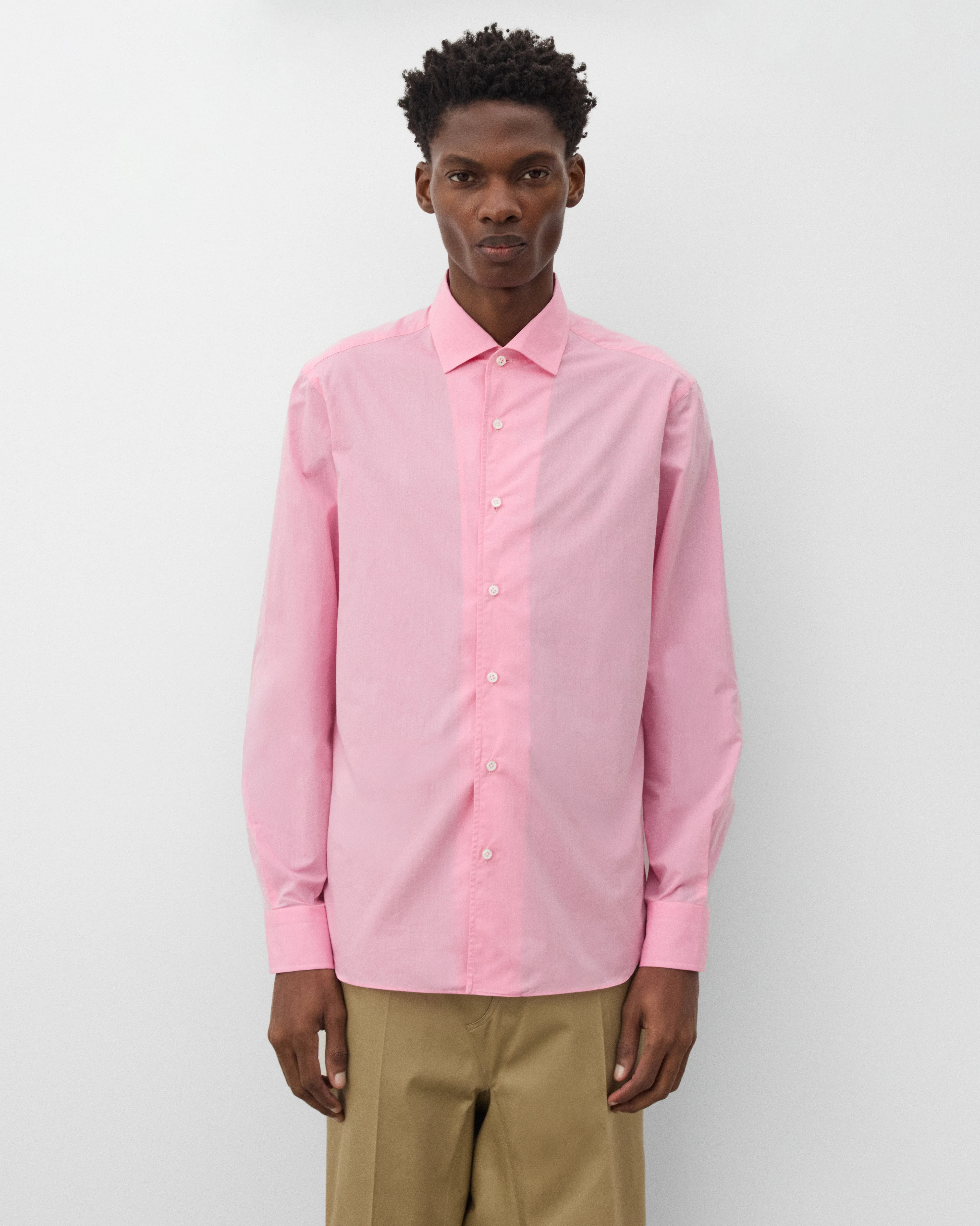 Junya Watanabe Man - Men's Maria Santangelo Oxford Shirt - (Pink) - Image 3