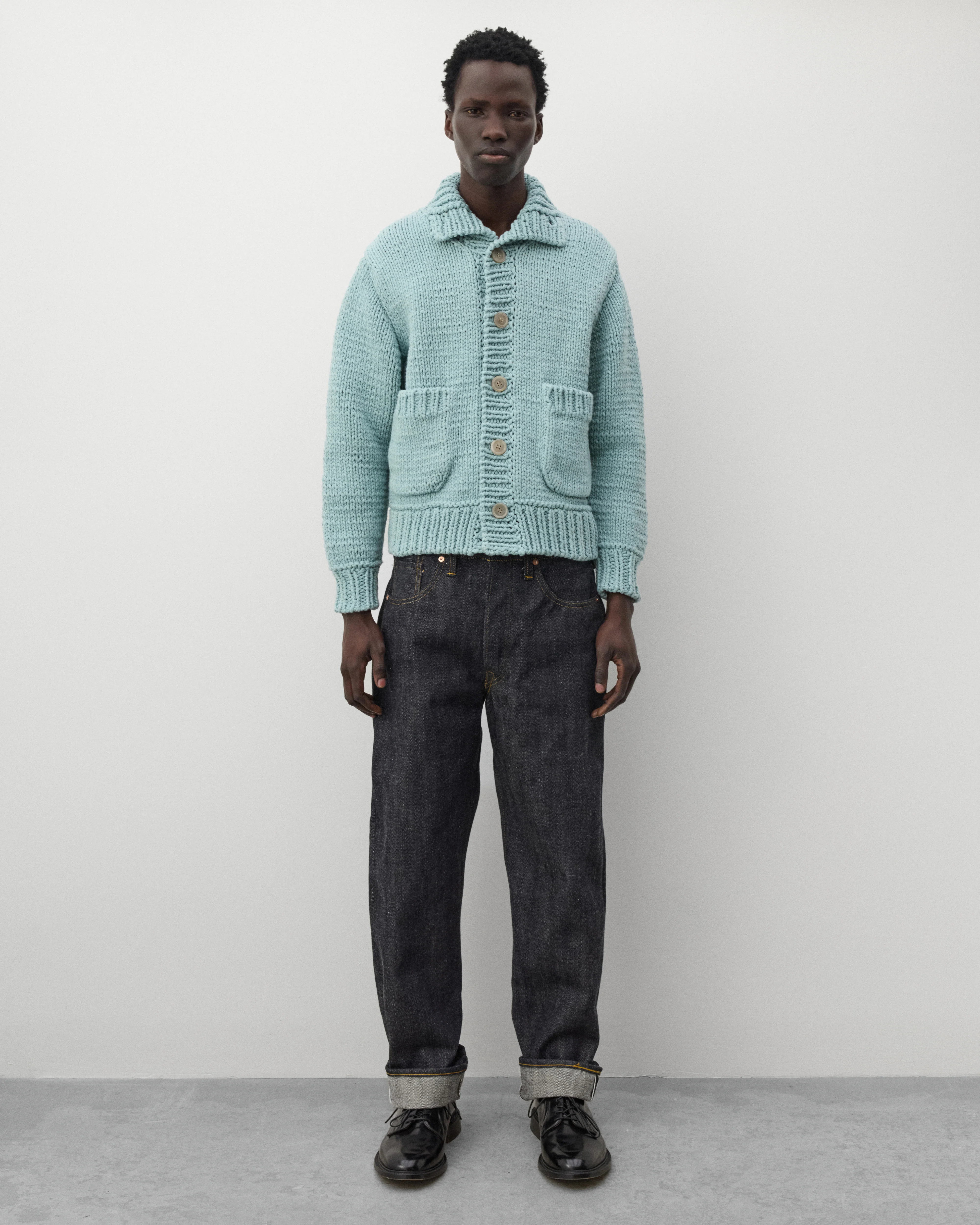 Junya Watanabe Man - Men's Dog Cardigan - (Sax Blue) - Image 6