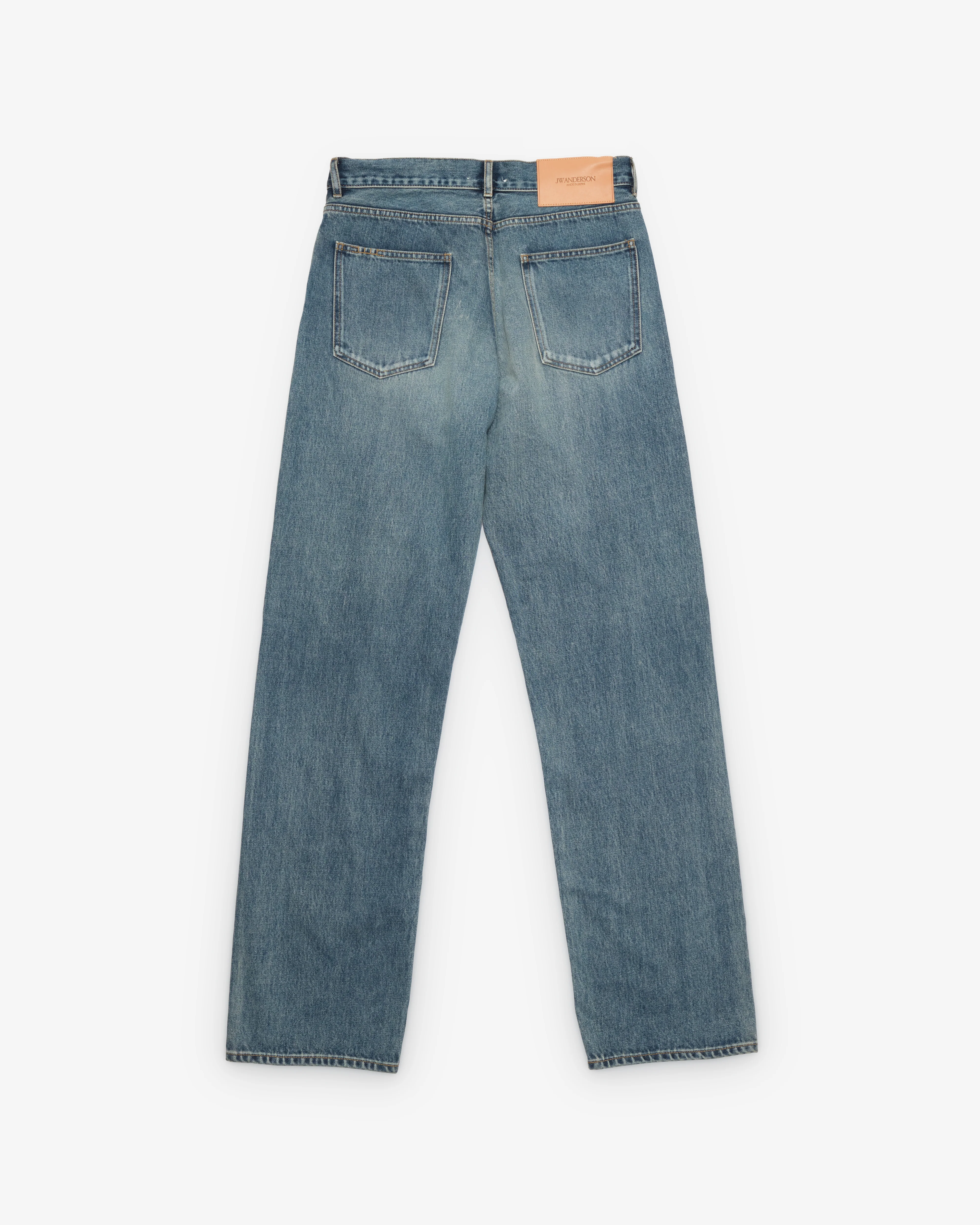 JW Anderson - Men's Straight Leg Jeans - (Mid Blue) - Image 2