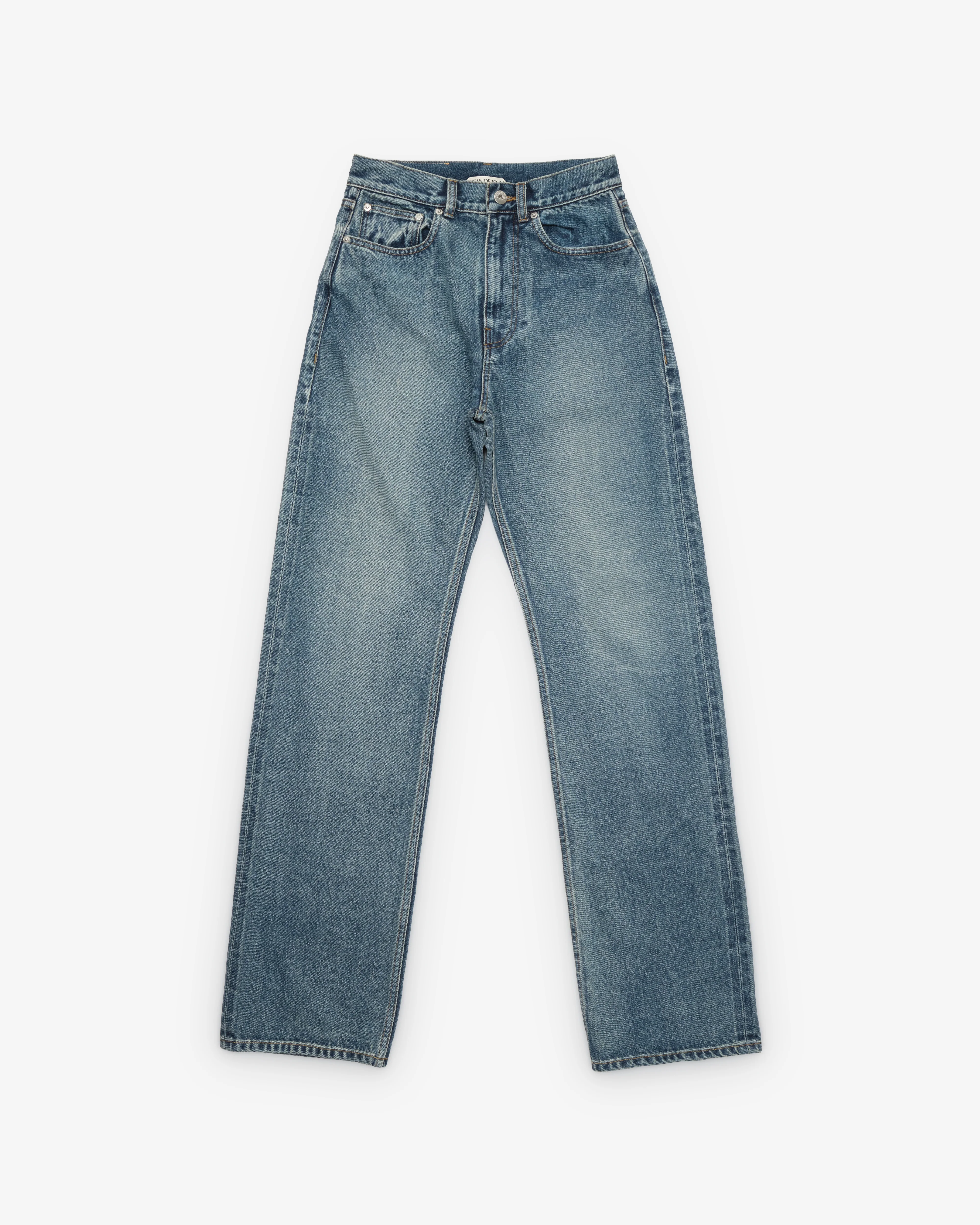 JW Anderson - Women's Straight Leg Jeans - (Mid Blue)