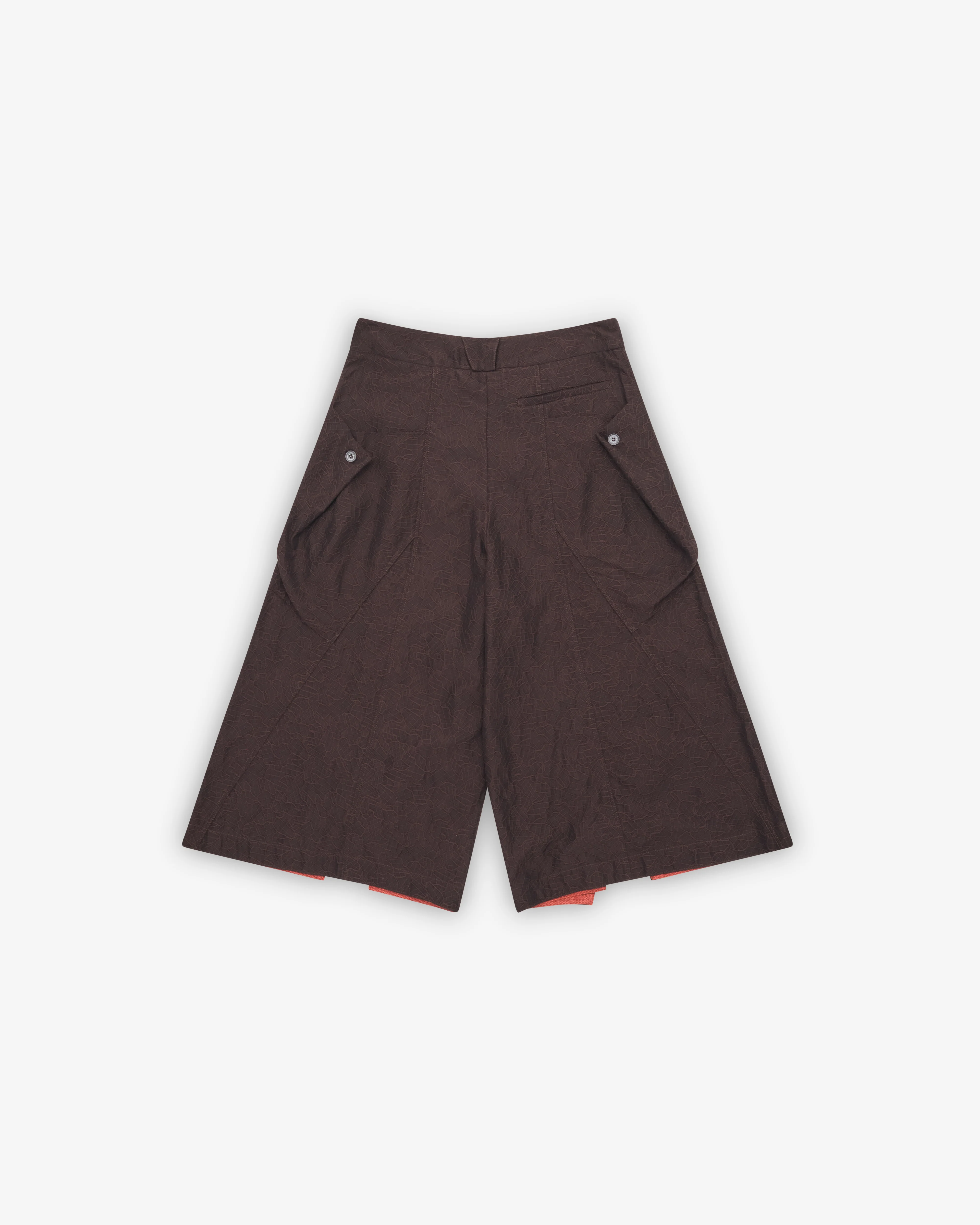 Kiko Kostadinov - Women's Dahlia Draped Shorts - (Dark Elm) - Image 2