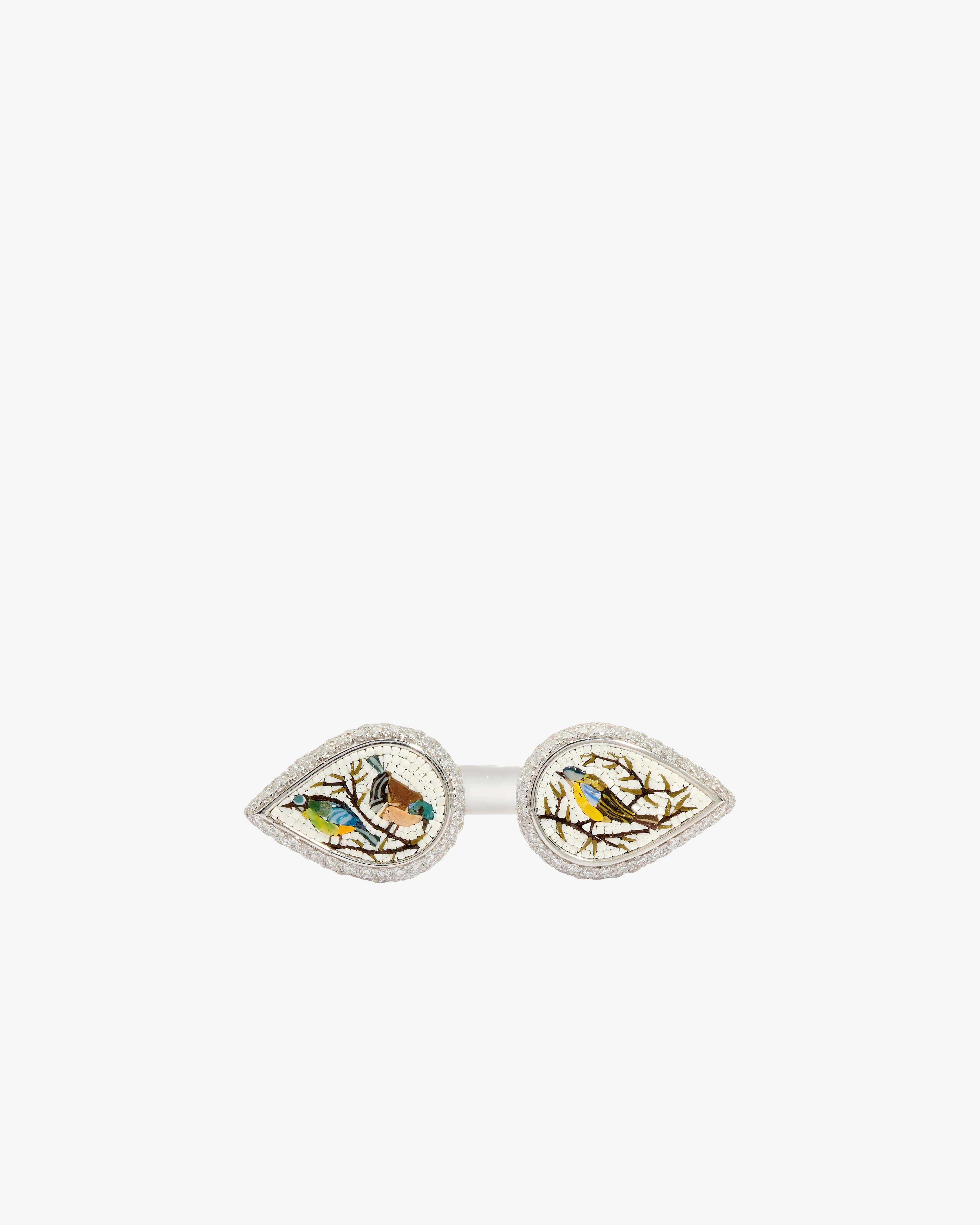 Le Sibille - Women's Kimono Ring - (White Gold)