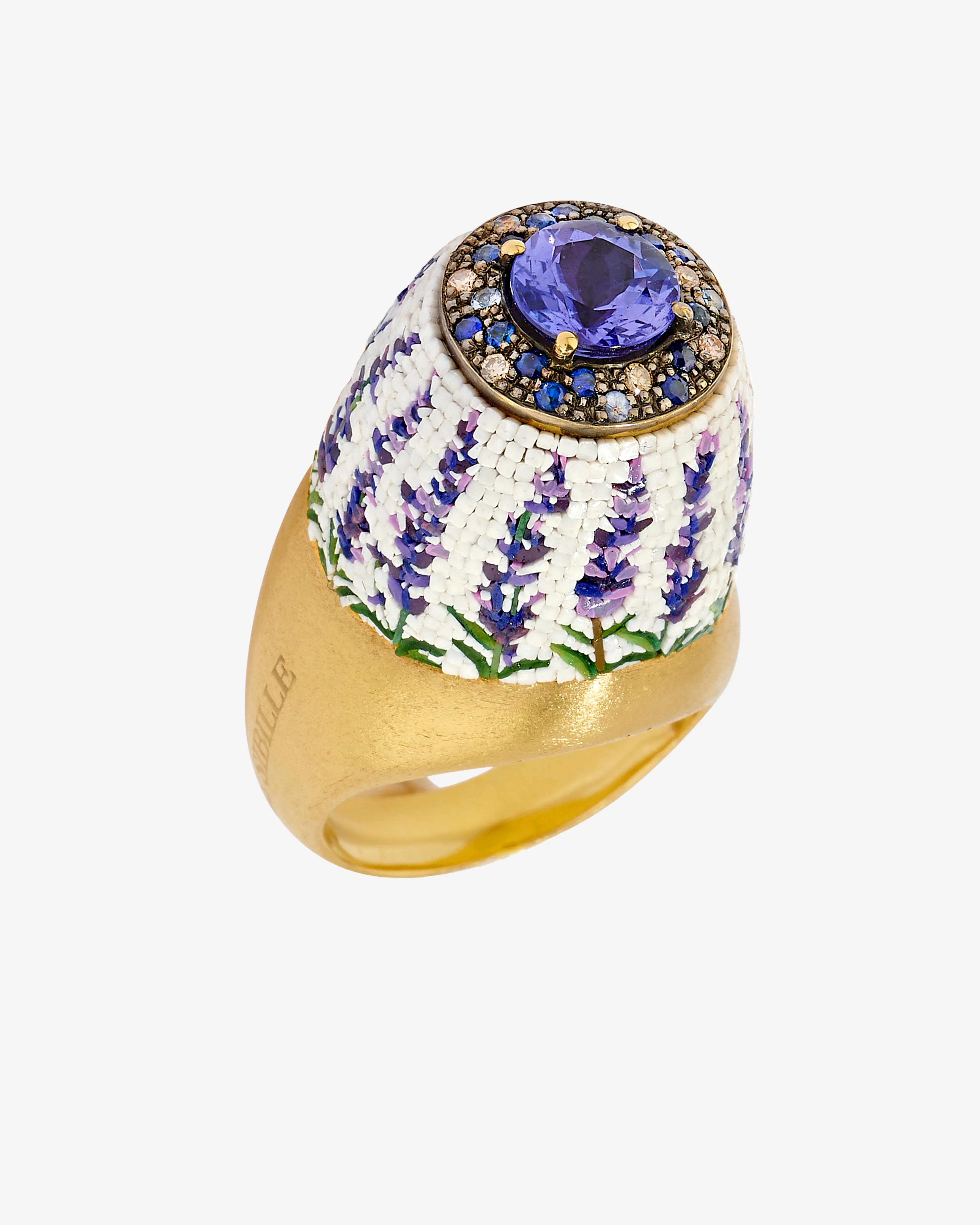 Le Sibille - Women's Lavender Ring - (Yellow Gold) - Image 6