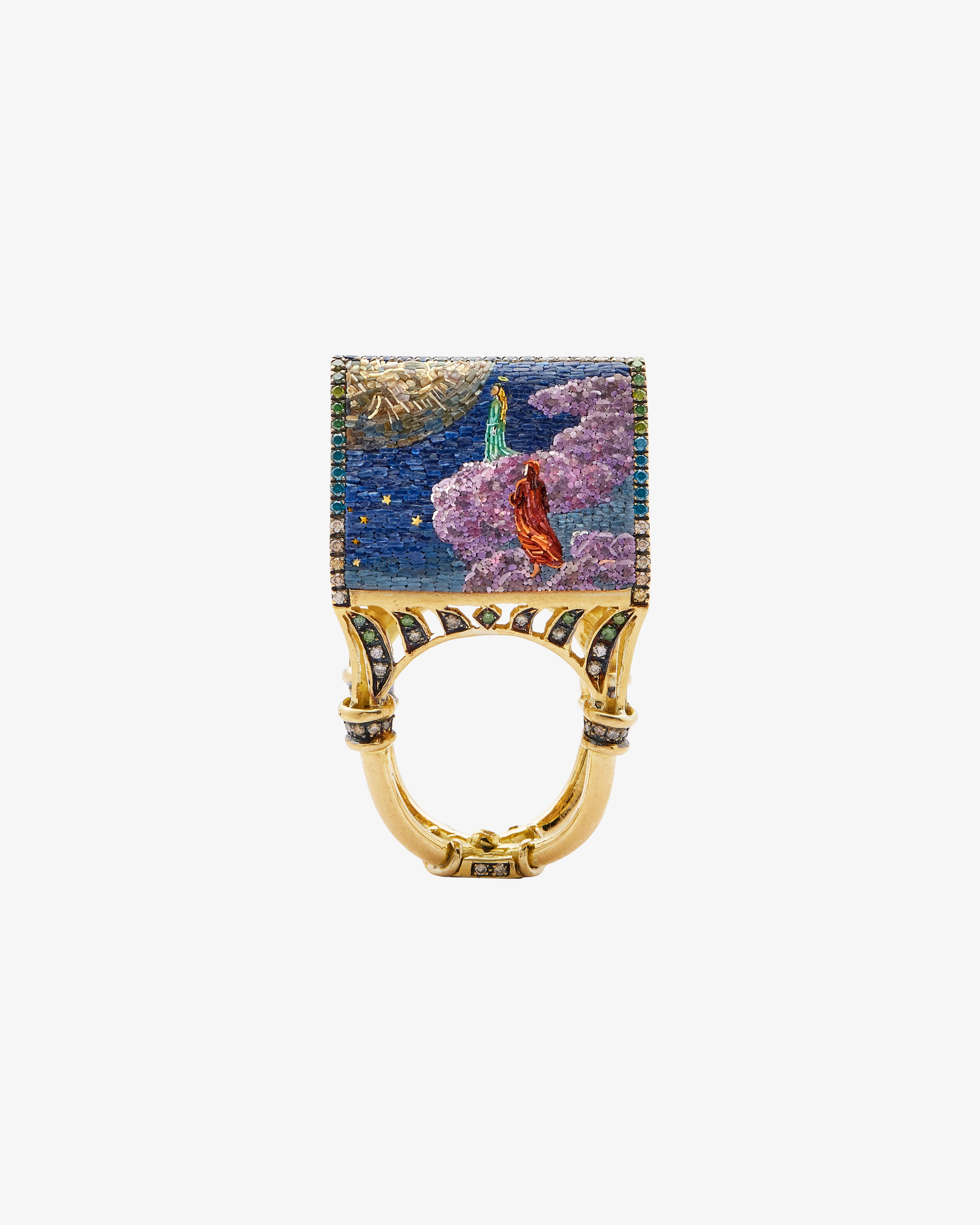 Le Sibille - Women's Scriptorium Ring - (Yellow Gold) - Image 2