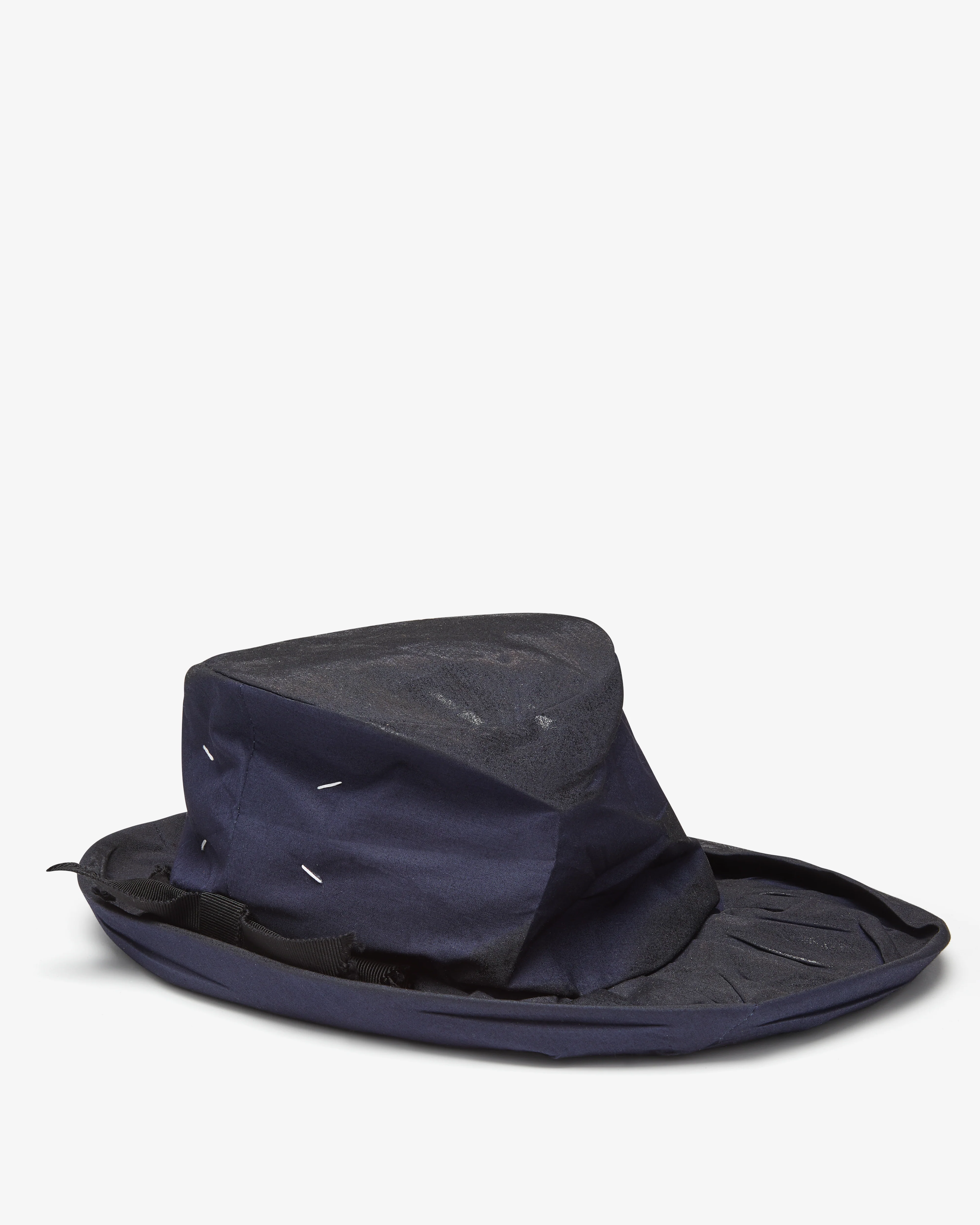 Maison Margiela - Women's Foil-Treated Cotton Hat - (Blue) - Image 3