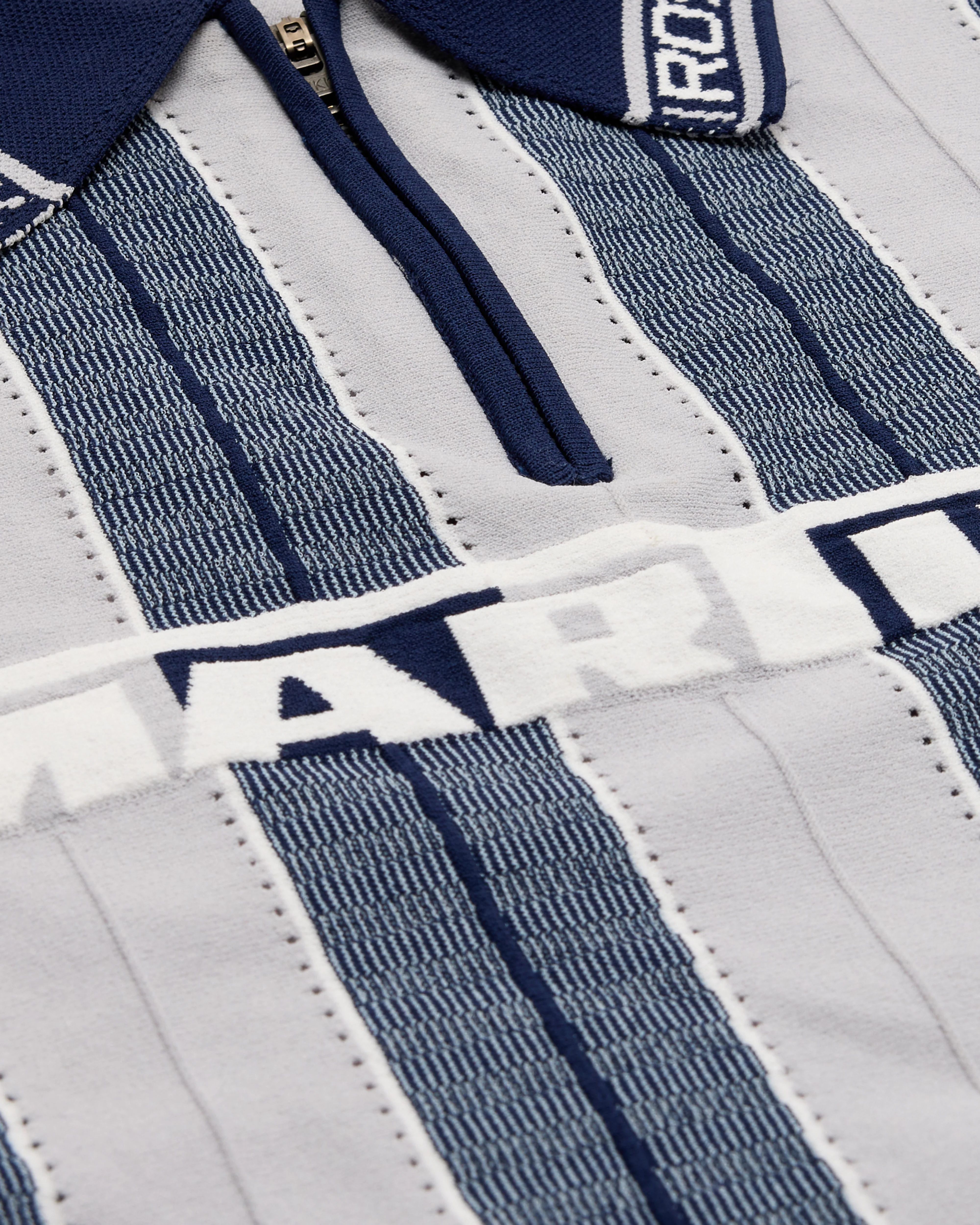 Martine Rose - Men's Logo Polo - (Blue) - Image 3
