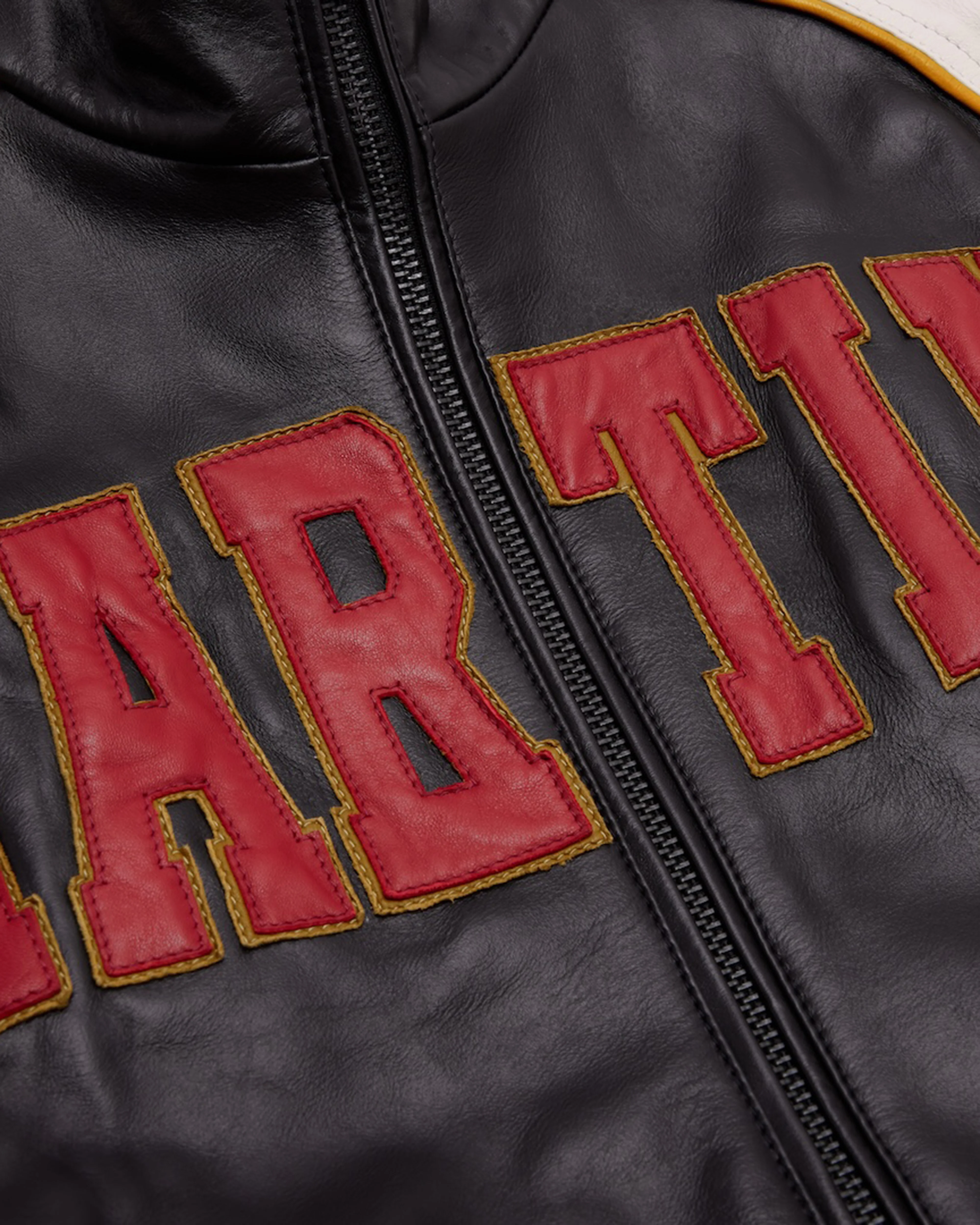 Martine Rose - Men's Superbowl Leather Jacket - (Black) - Image 3