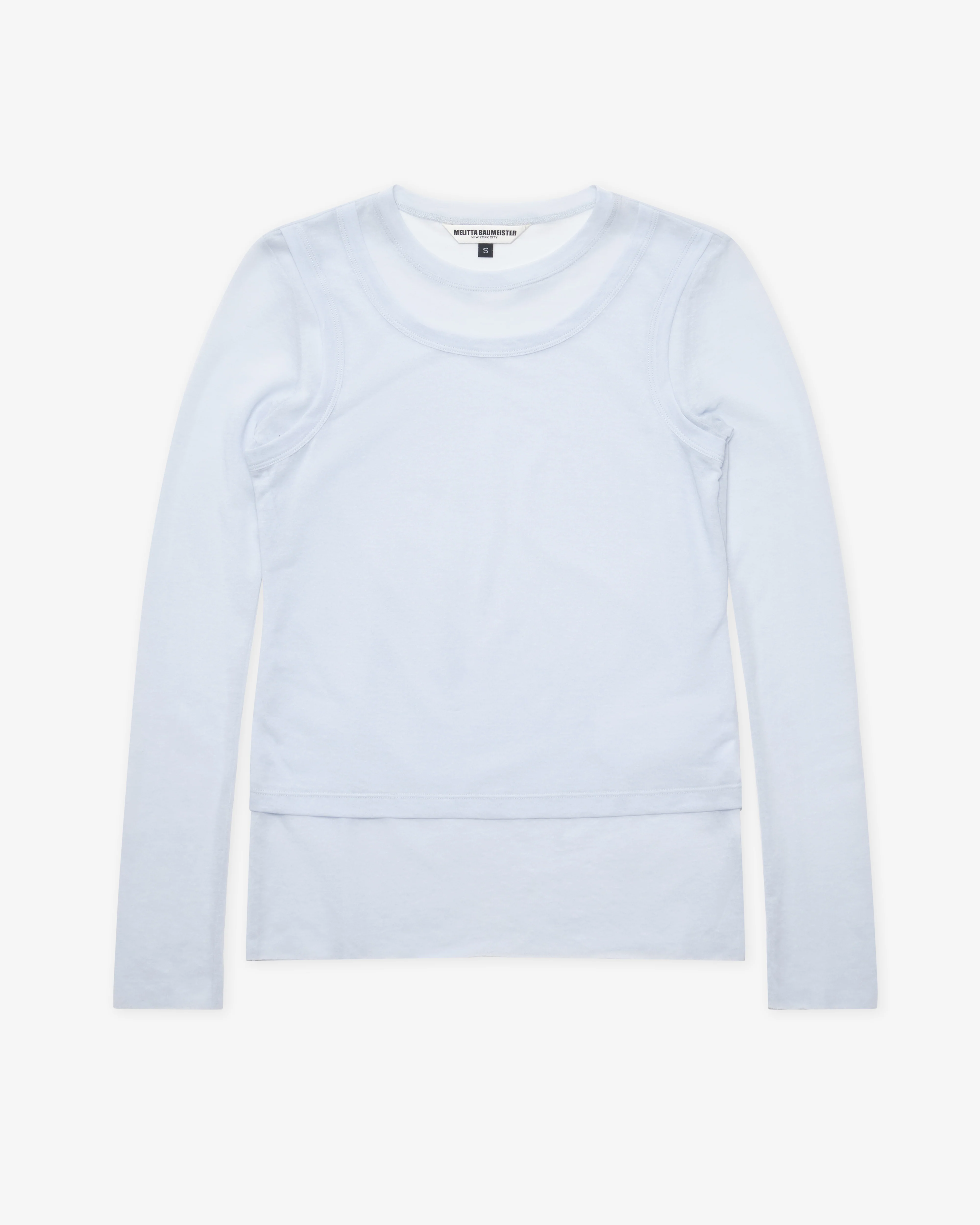 Melitta Baumeister - Women's Long Sleeve Double Top - (Soft Blue)