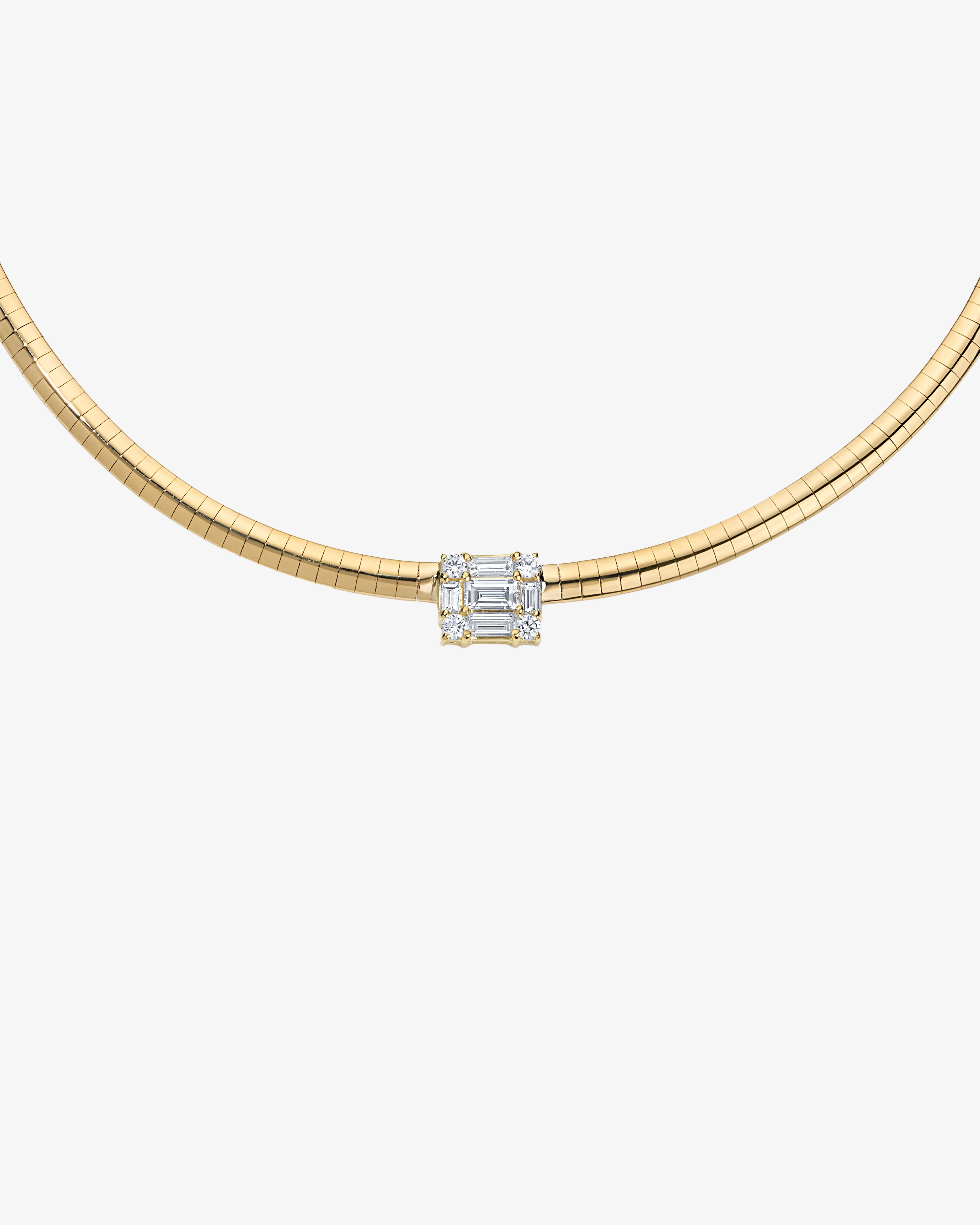 Mindi Mond - Women's Clarity Cube Choker - (Yellow Gold) - Image 2