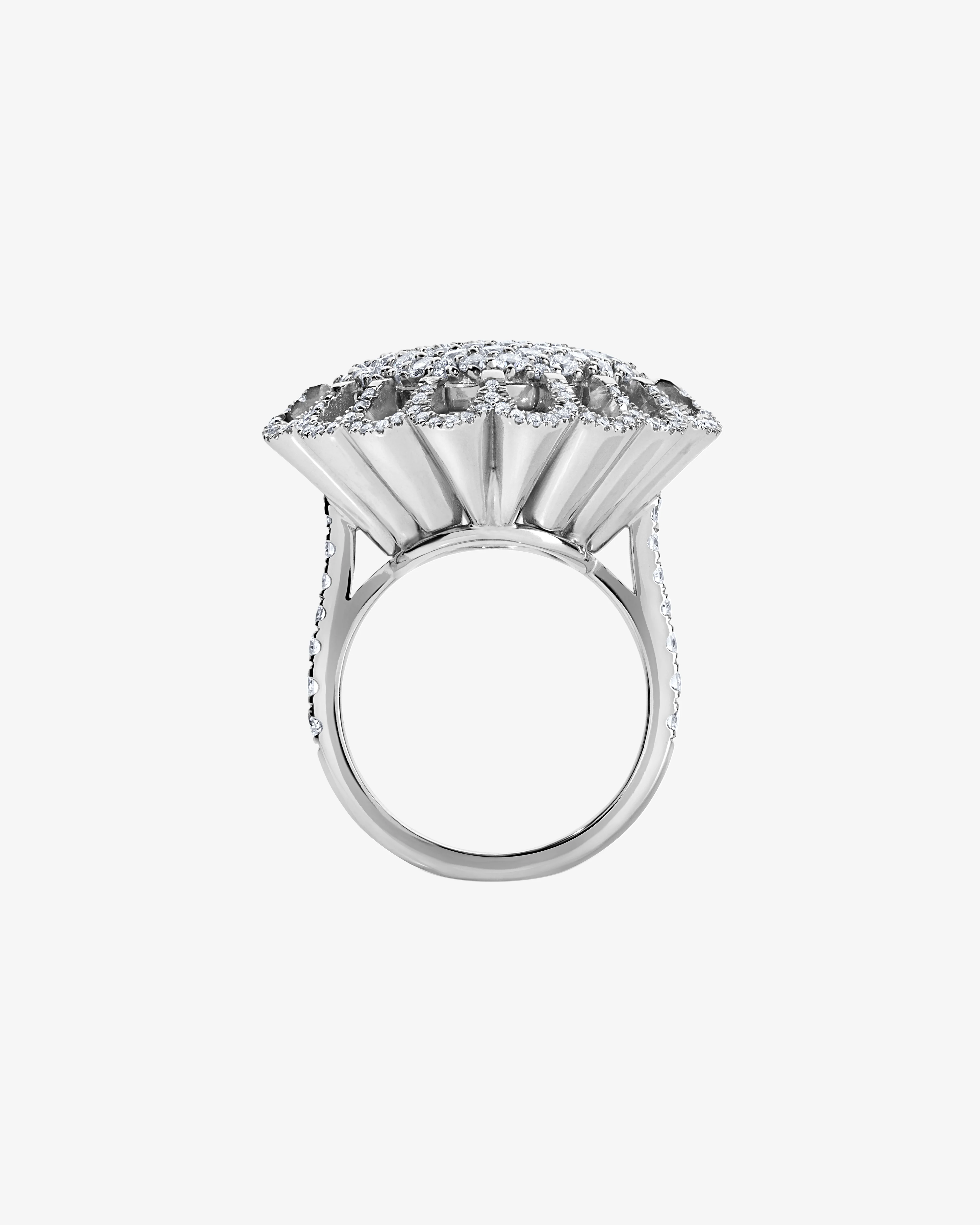 Mindi Mond - Women's Floating All Diamond Ring - (White Gold)