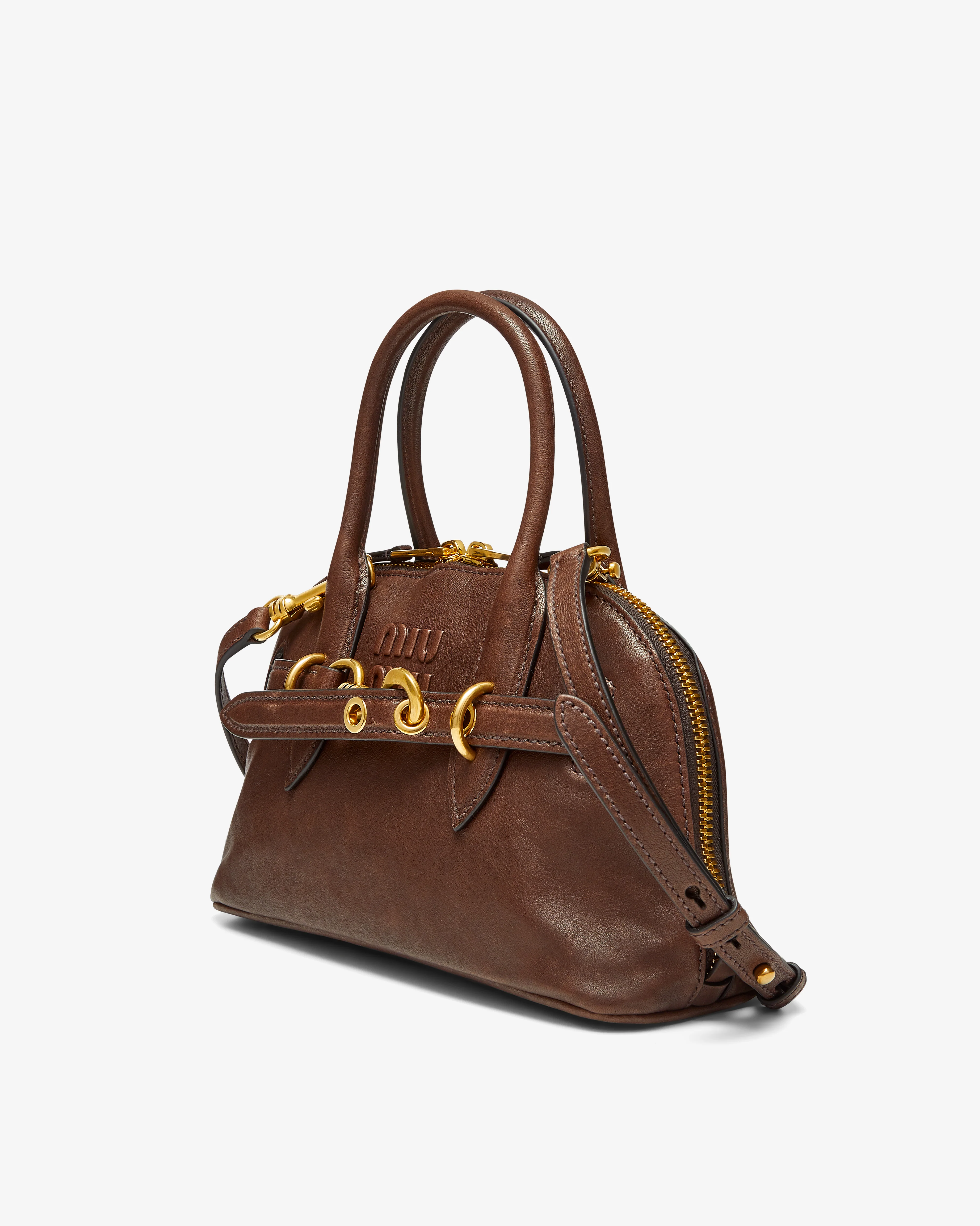 Miu Miu - Women's Aventure Nappa Leather Top-Handle Bag - (Briarwood) - Image 2