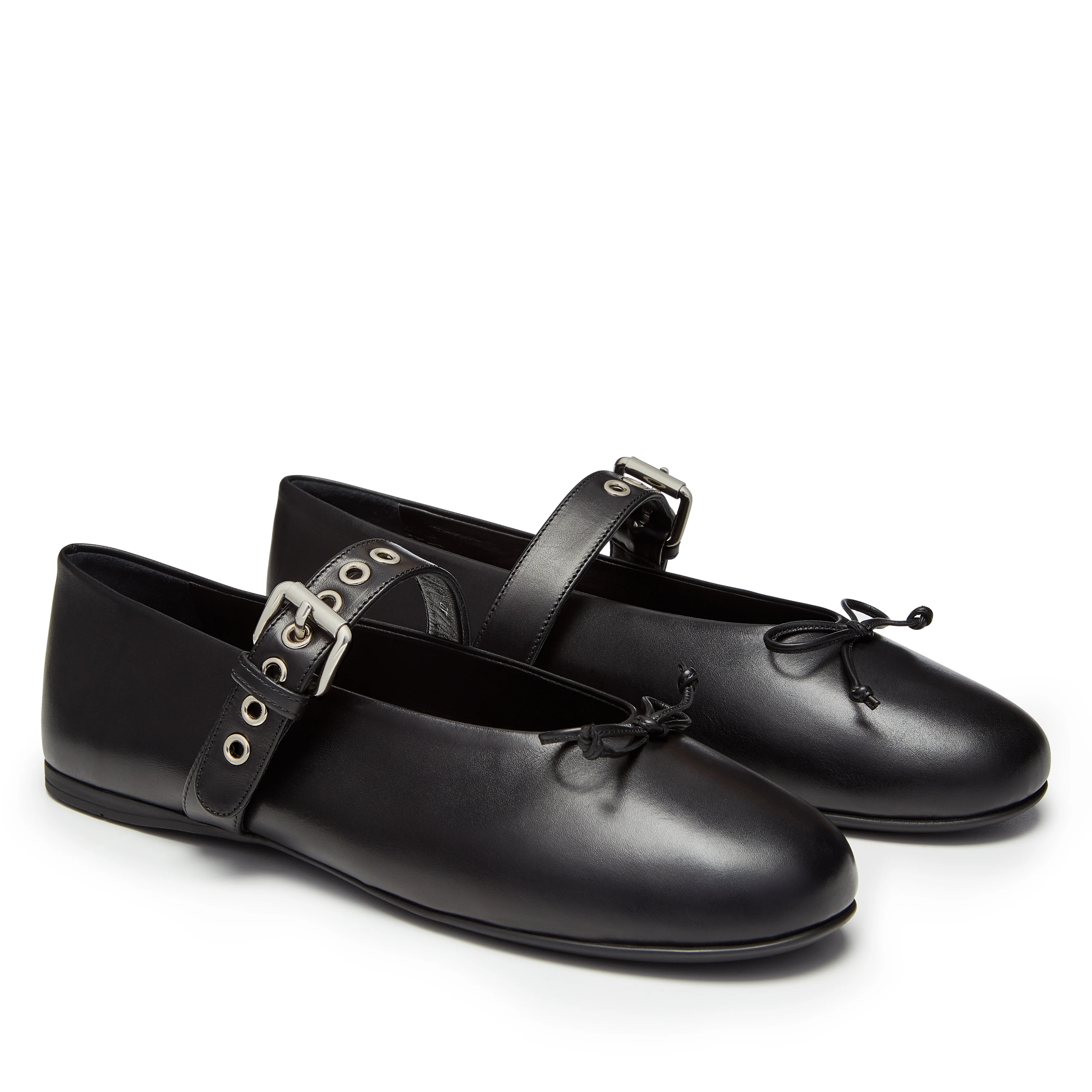 Miu Miu - Women's Ballerina Shoe - (Black) - Image 5