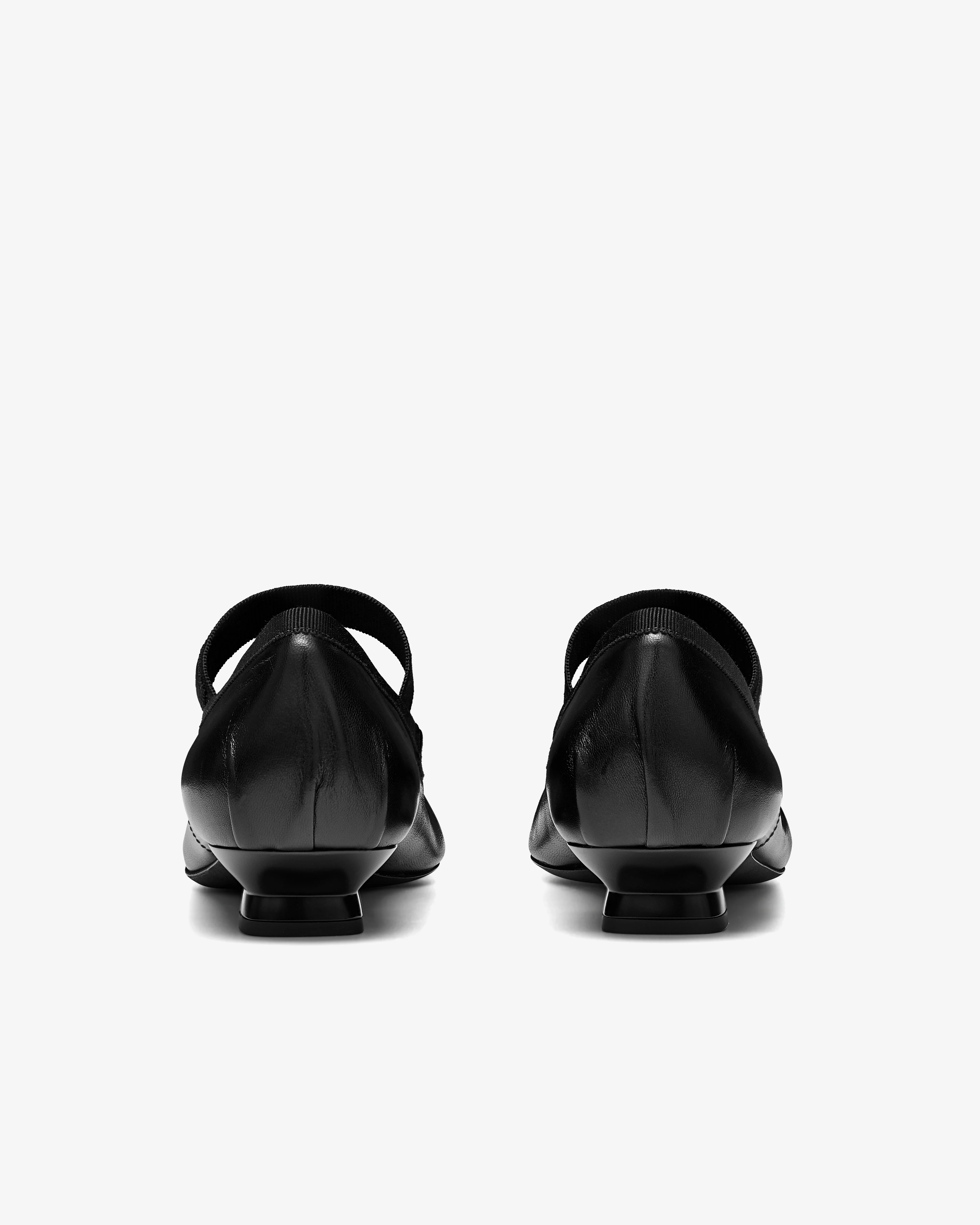 Miu Miu - Women's Heel Ballerina Shoe - (Black) - Image 5