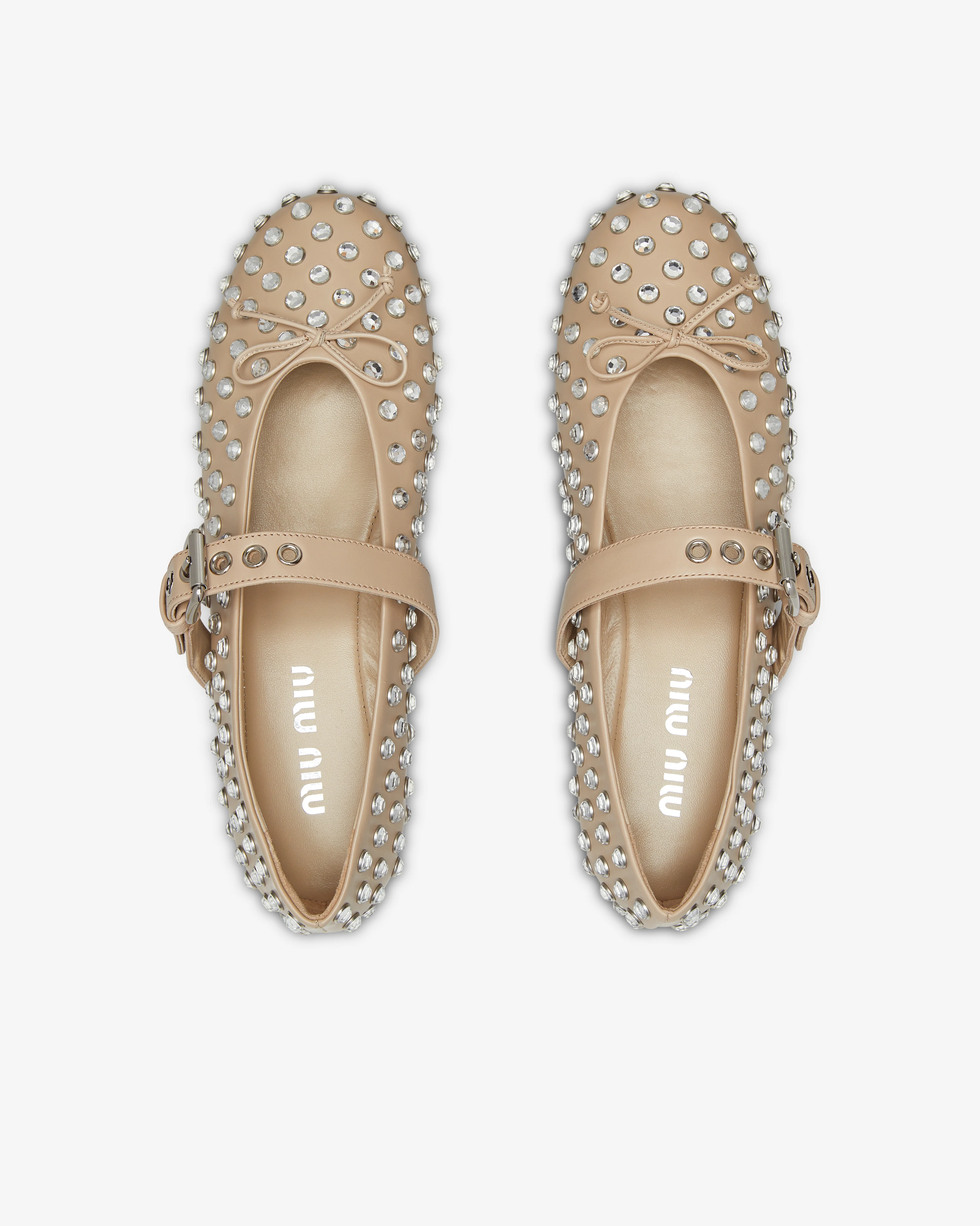 Miu Miu - Women’s Ballerina Shoe - (Travertine) - Image 6