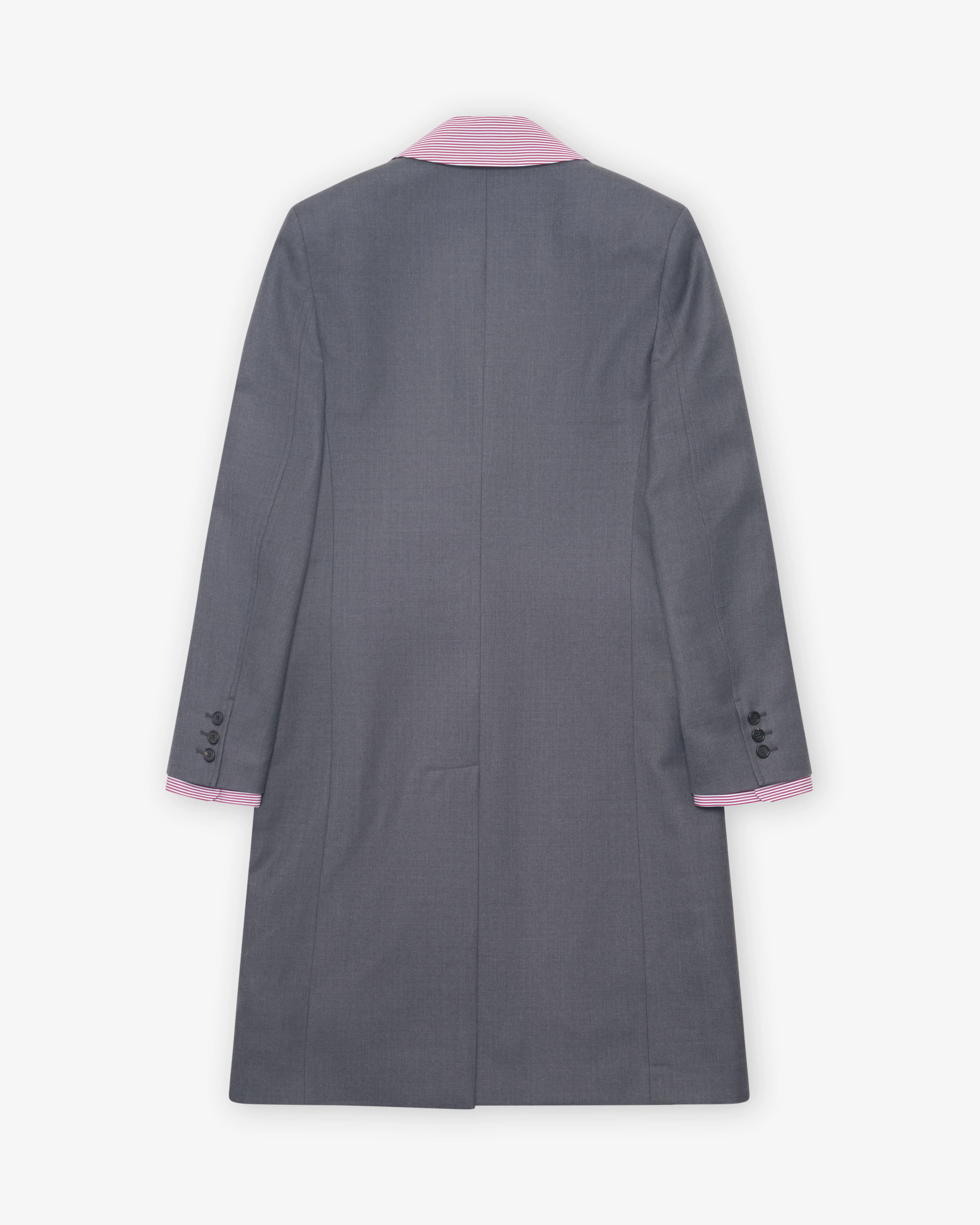 Miu Miu - Women's Single-Breasted Gabardine Coat - (Anthracite) - Image 2