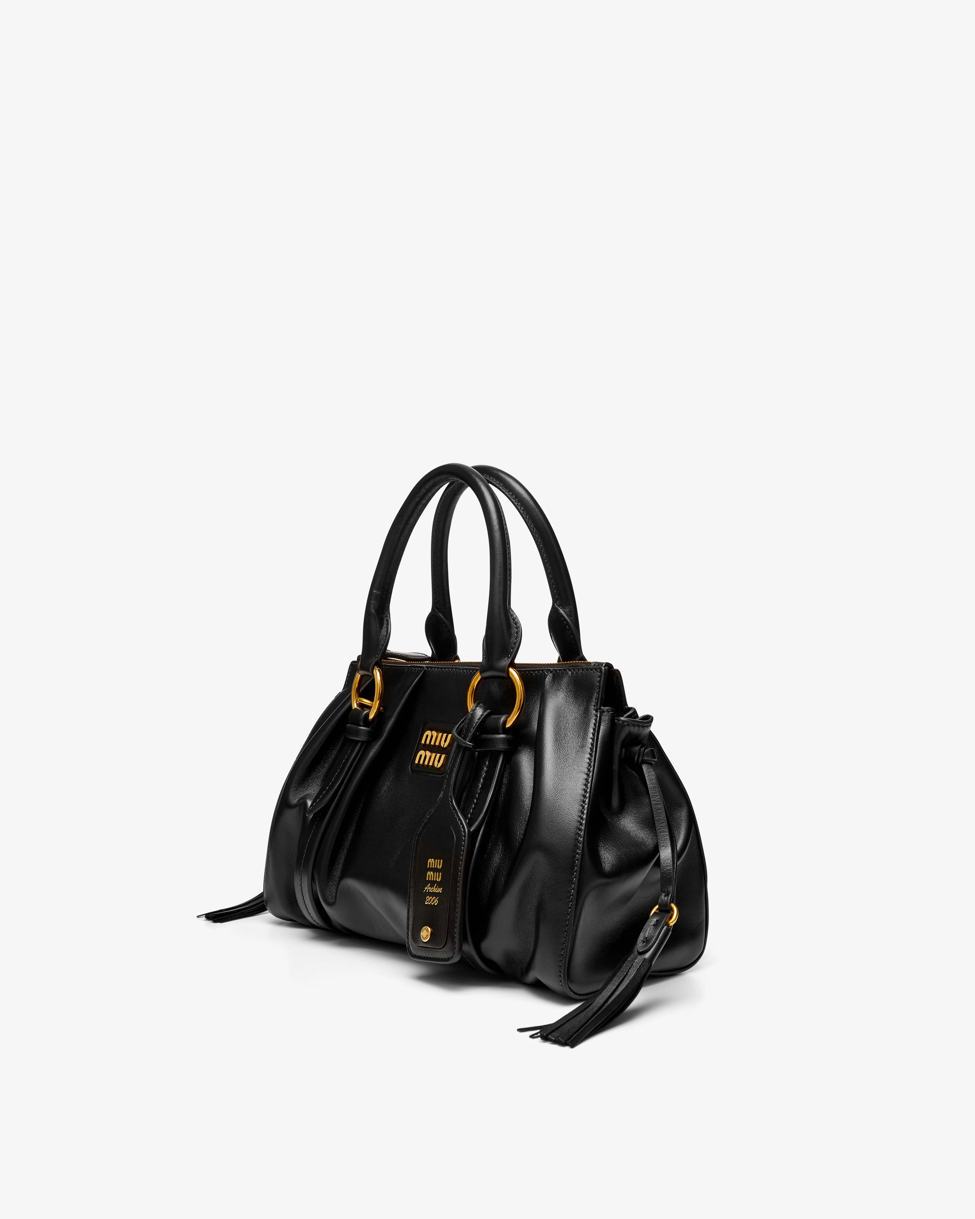 Miu Miu - Women's Joie Nappa Leather Bag - (Black) - Image 2