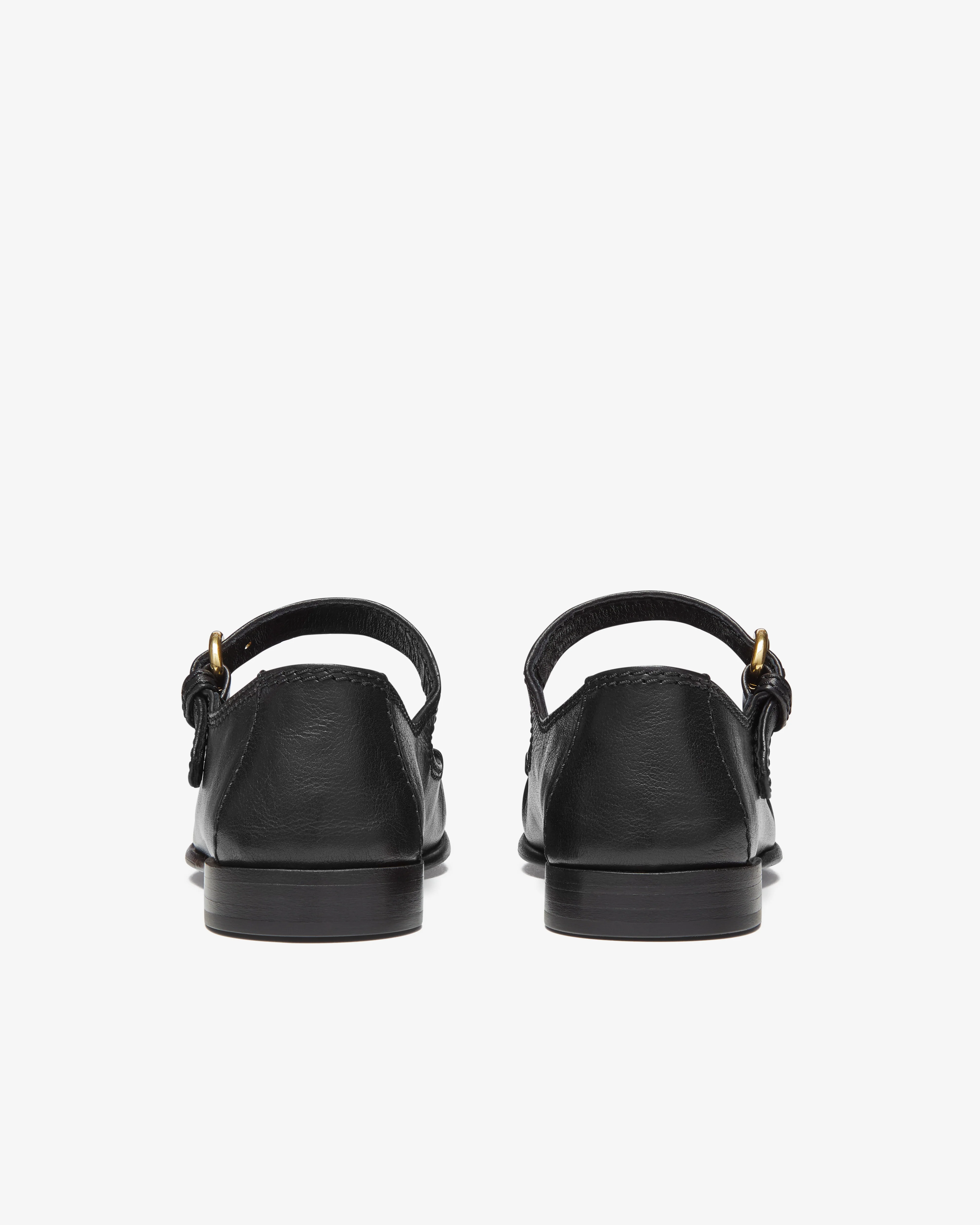 Miu Miu - Women's Leather Loafers With Strap - (Black) - Image 3