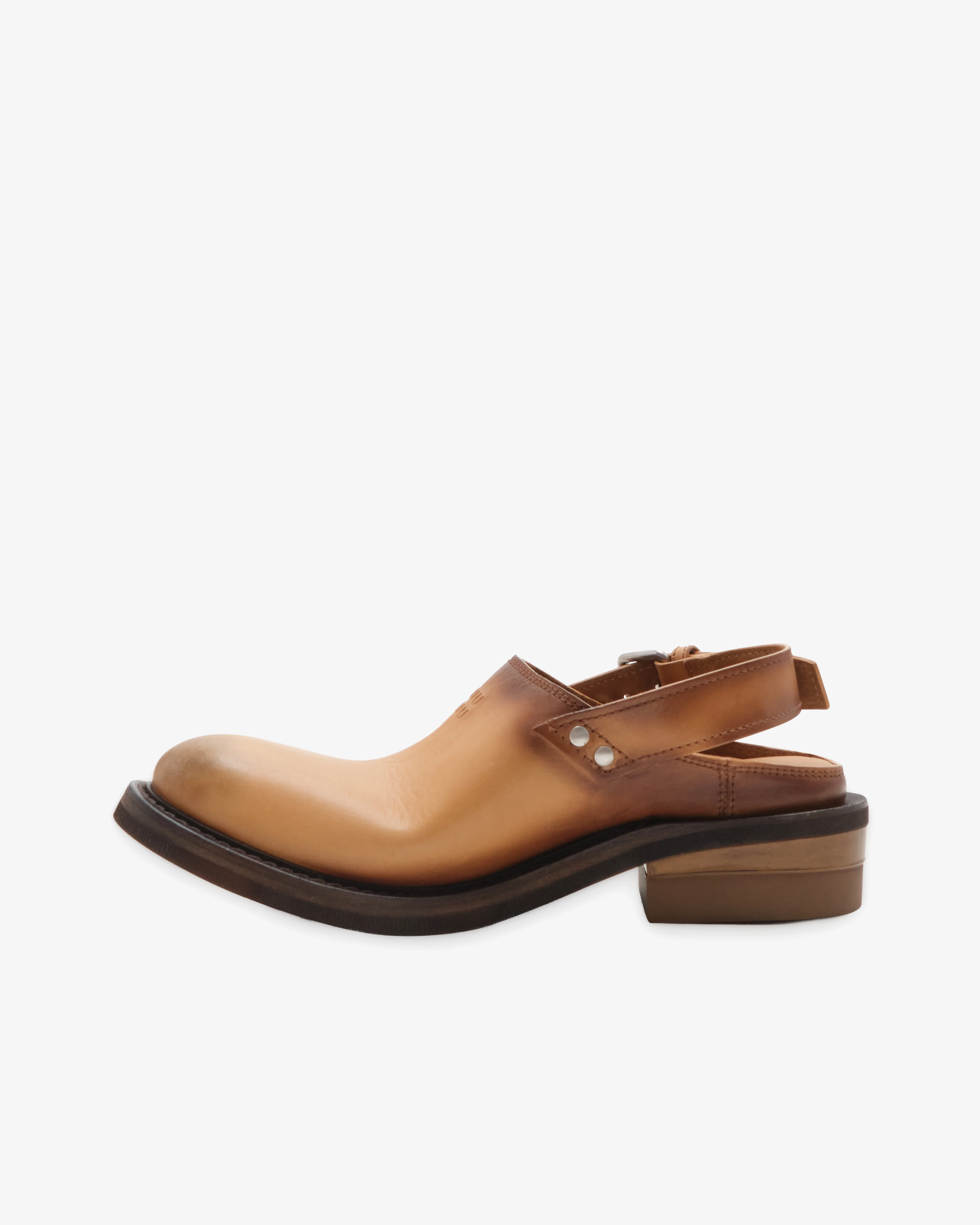 Miu Miu - Women's Open-Heel Shoes - (Tan) - Image 2