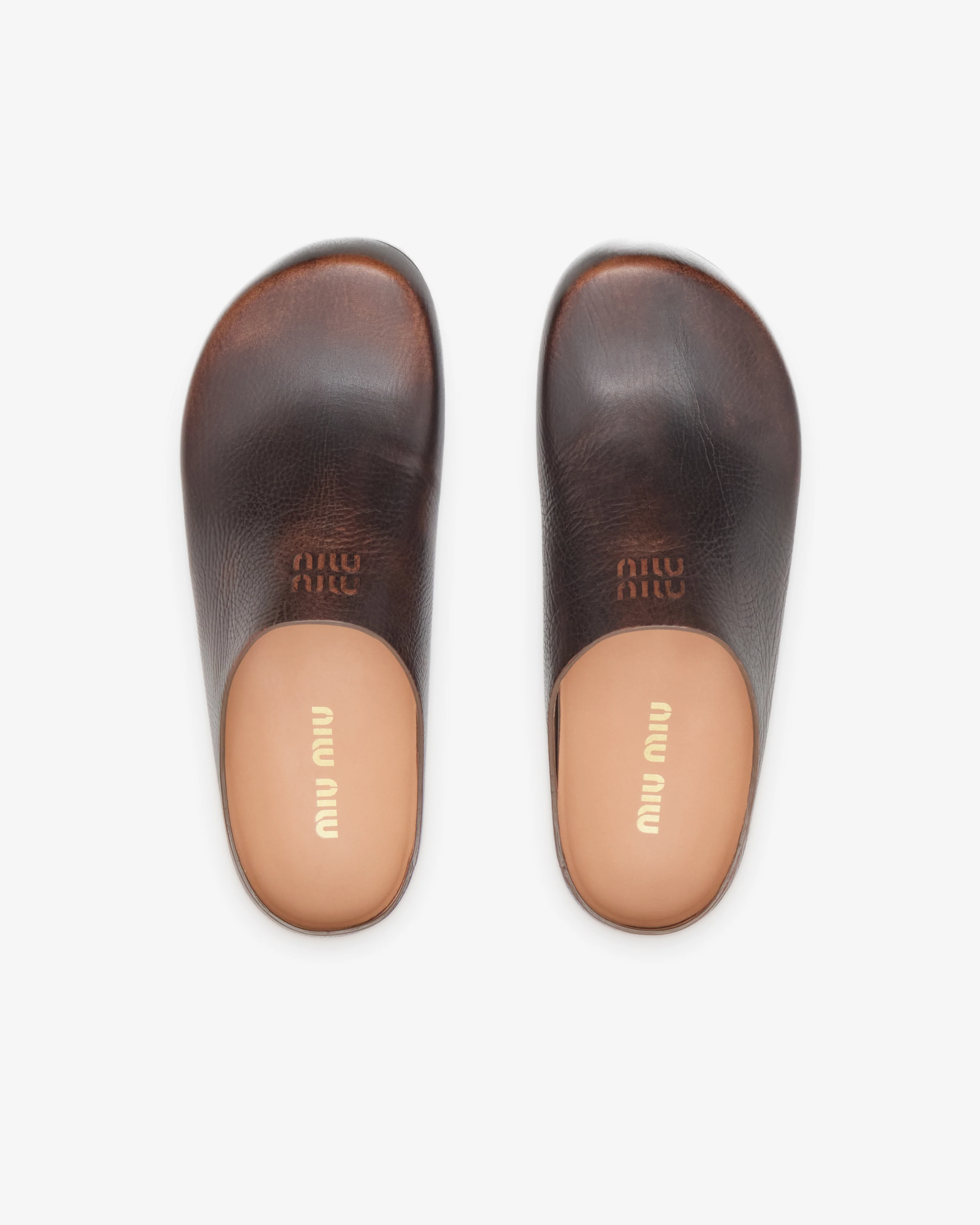 Miu Miu - Women's Open-Heel Shoes - (Brown) - Image 6