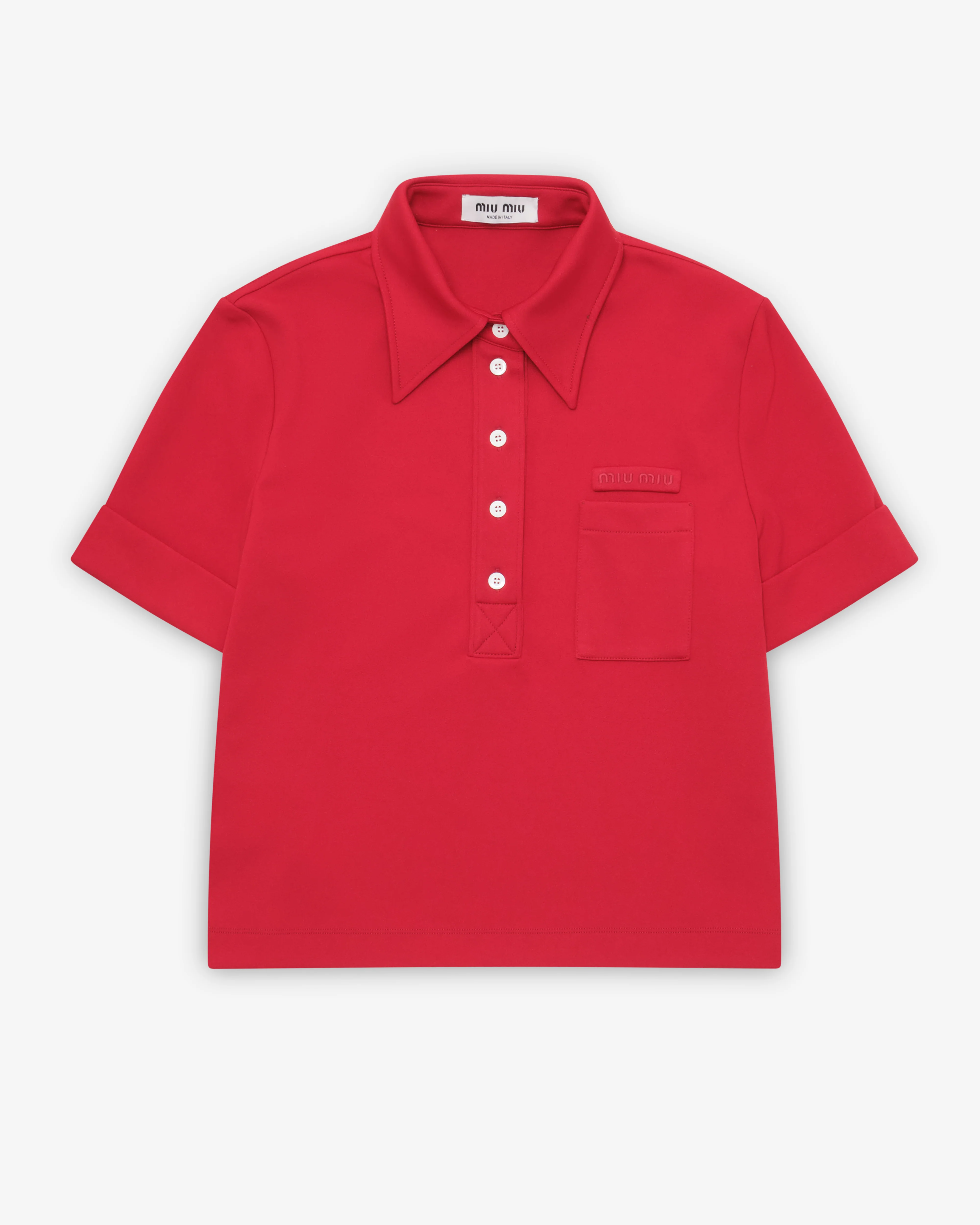 Miu Miu - Men's Technical Jersey Polo Shirt - (Ruby Red)