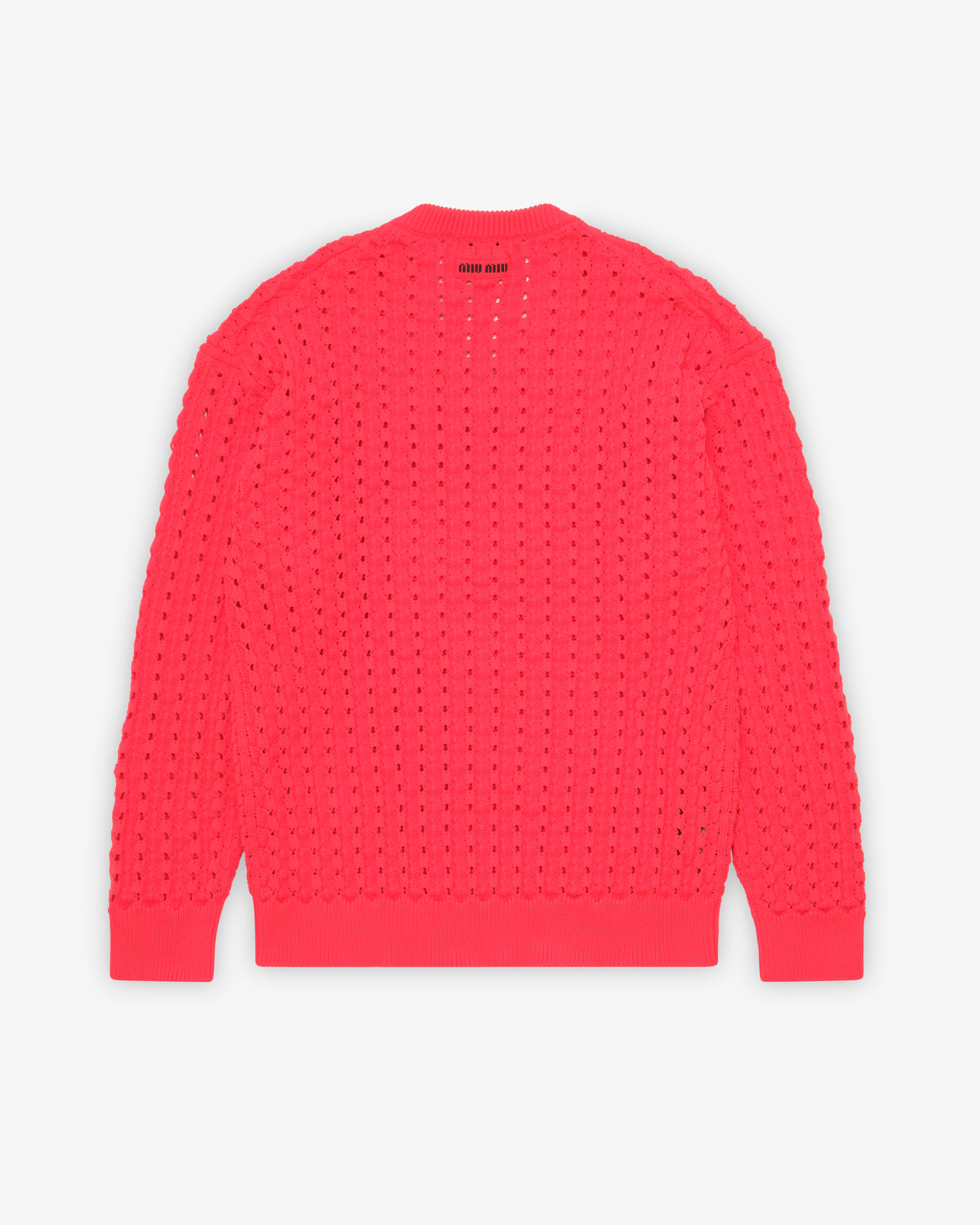 Miu Miu - Men's Technical Yarn V-Neck Sweater - (Red) - Image 2